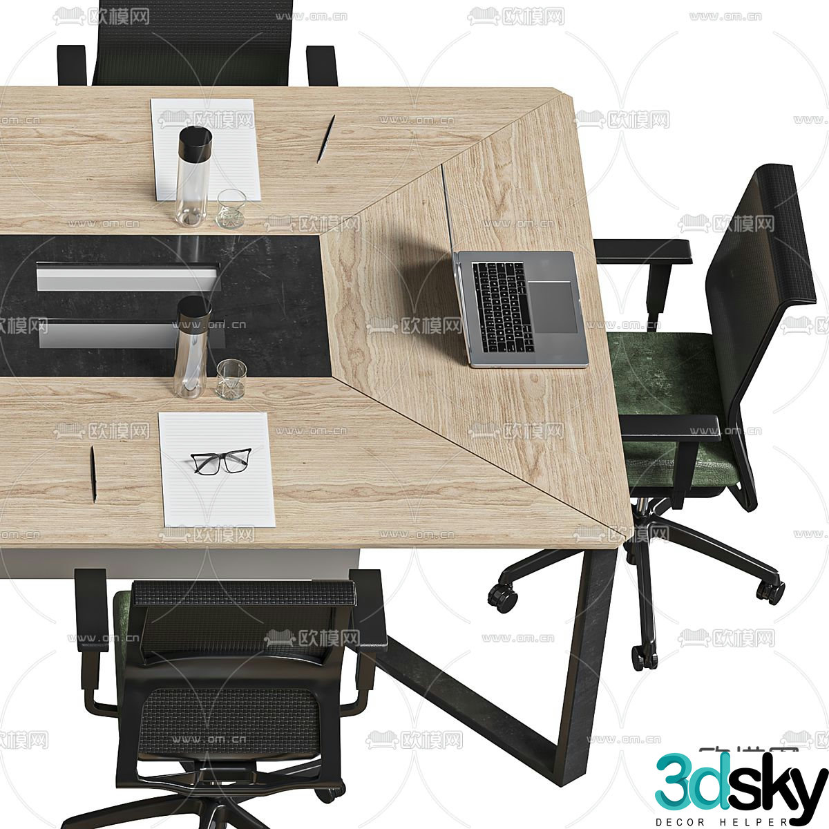 Conference tables and chairs conference table 3d model