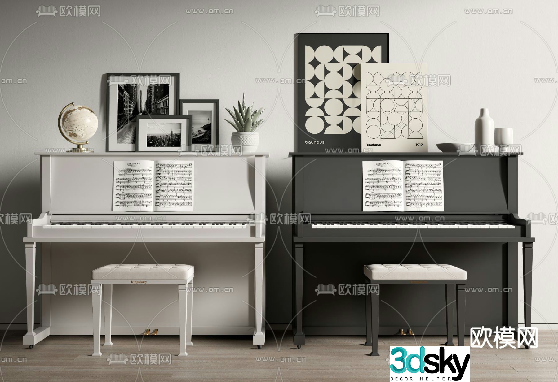 Kingsbury piano 3d model
