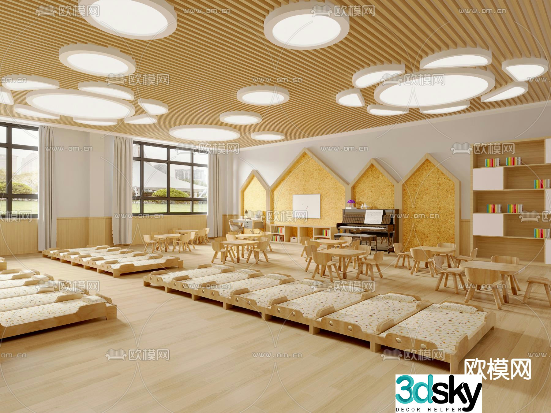 Kindergarten classroom rest area 3d model