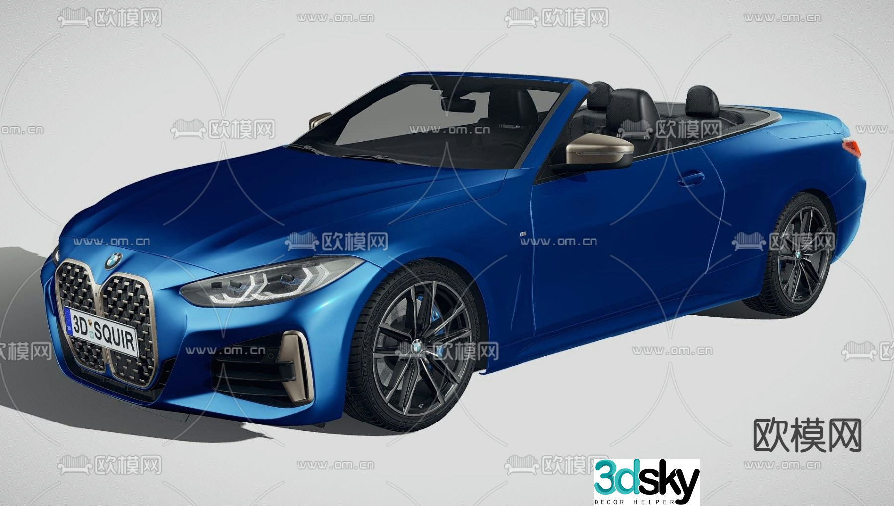 bmw car sedan sports car 3d model