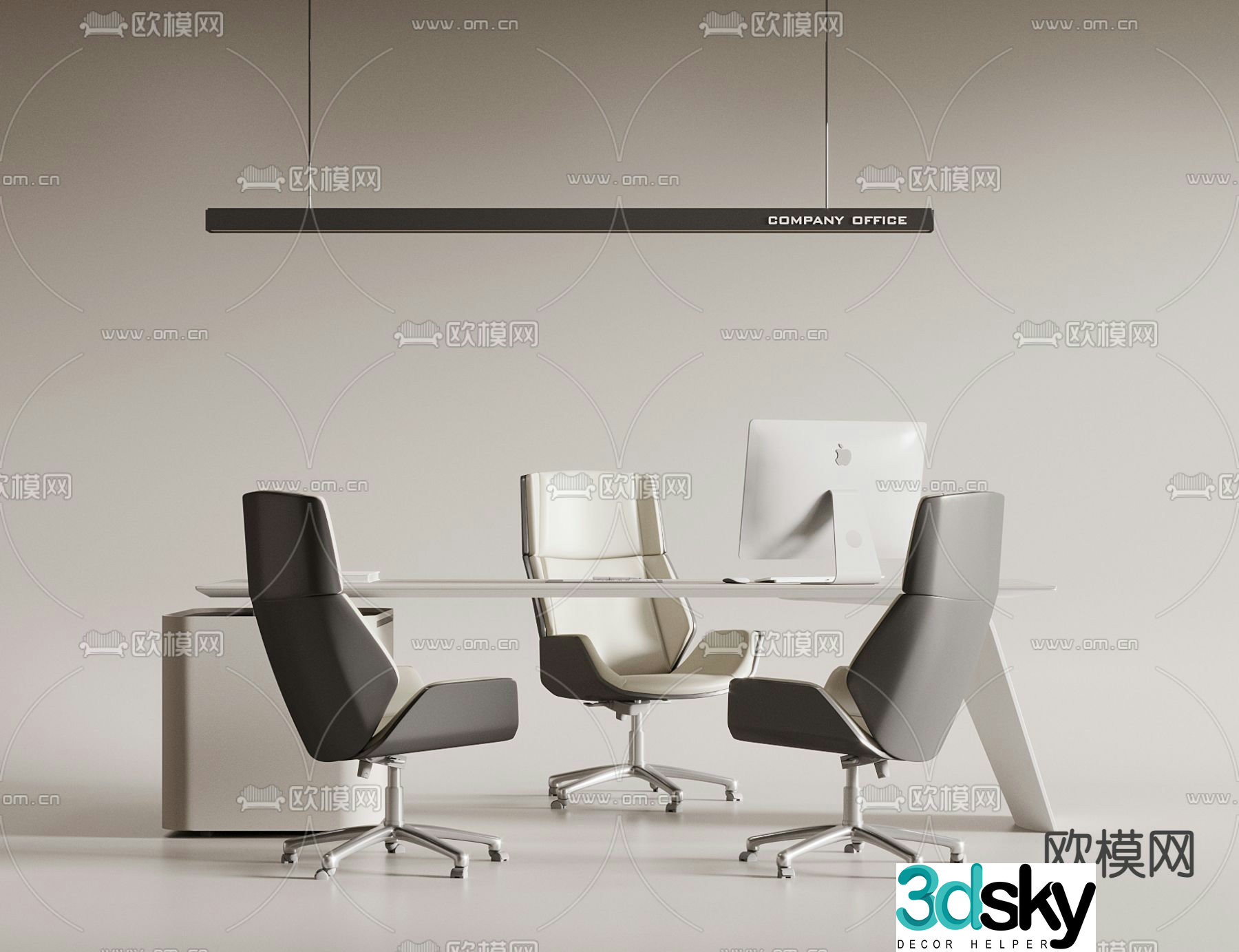 Desk desk supervisor desk 3d model