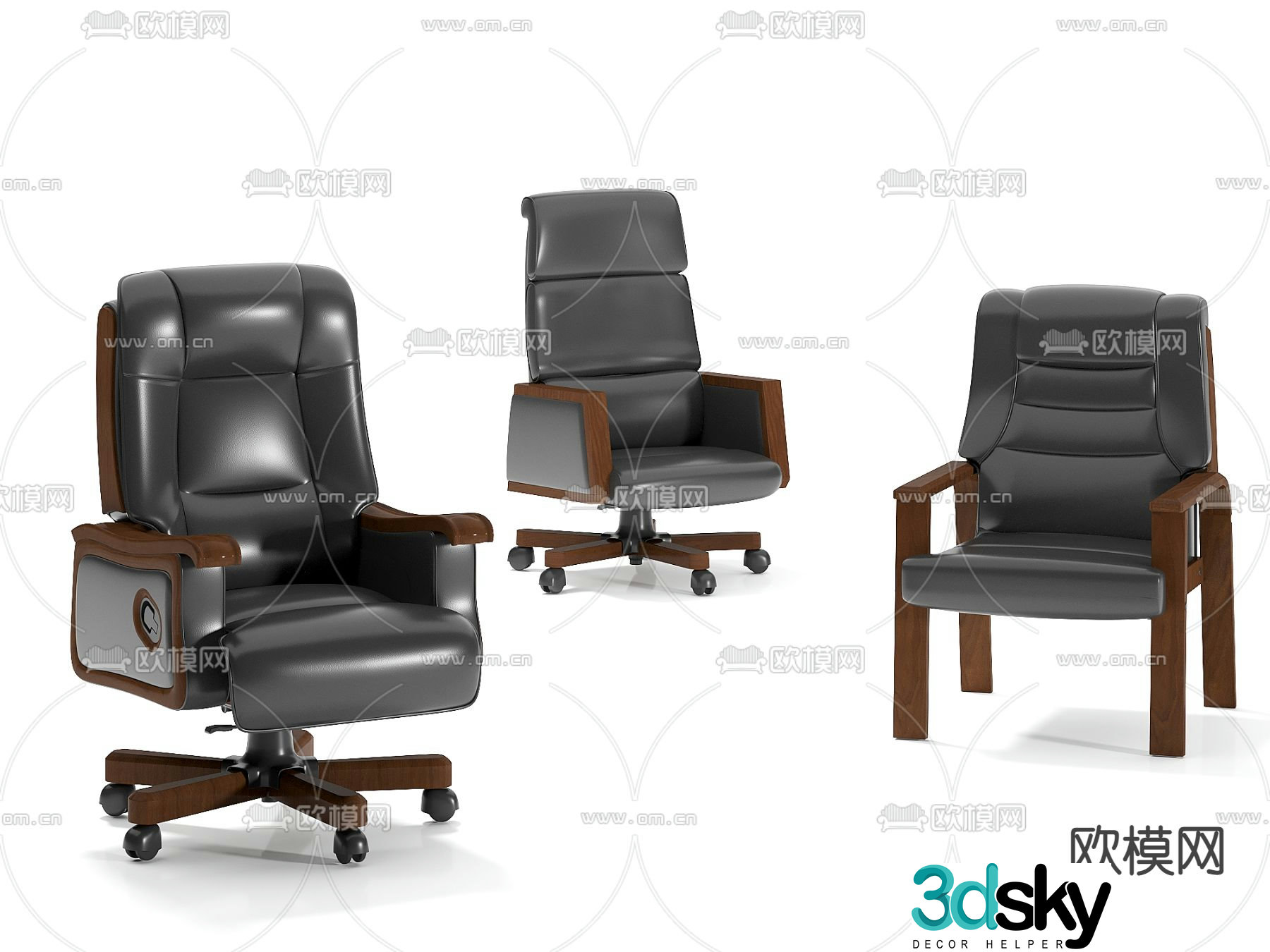 Office chair executive chair boss chair 3d model