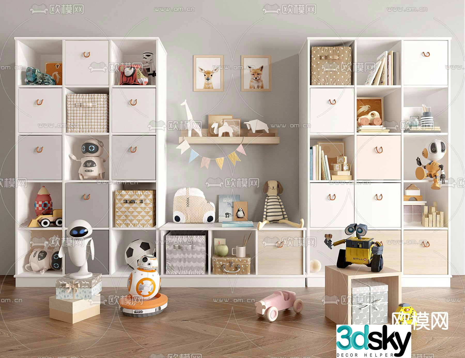 Children’s storage cabinet toy cabinet 3d model
