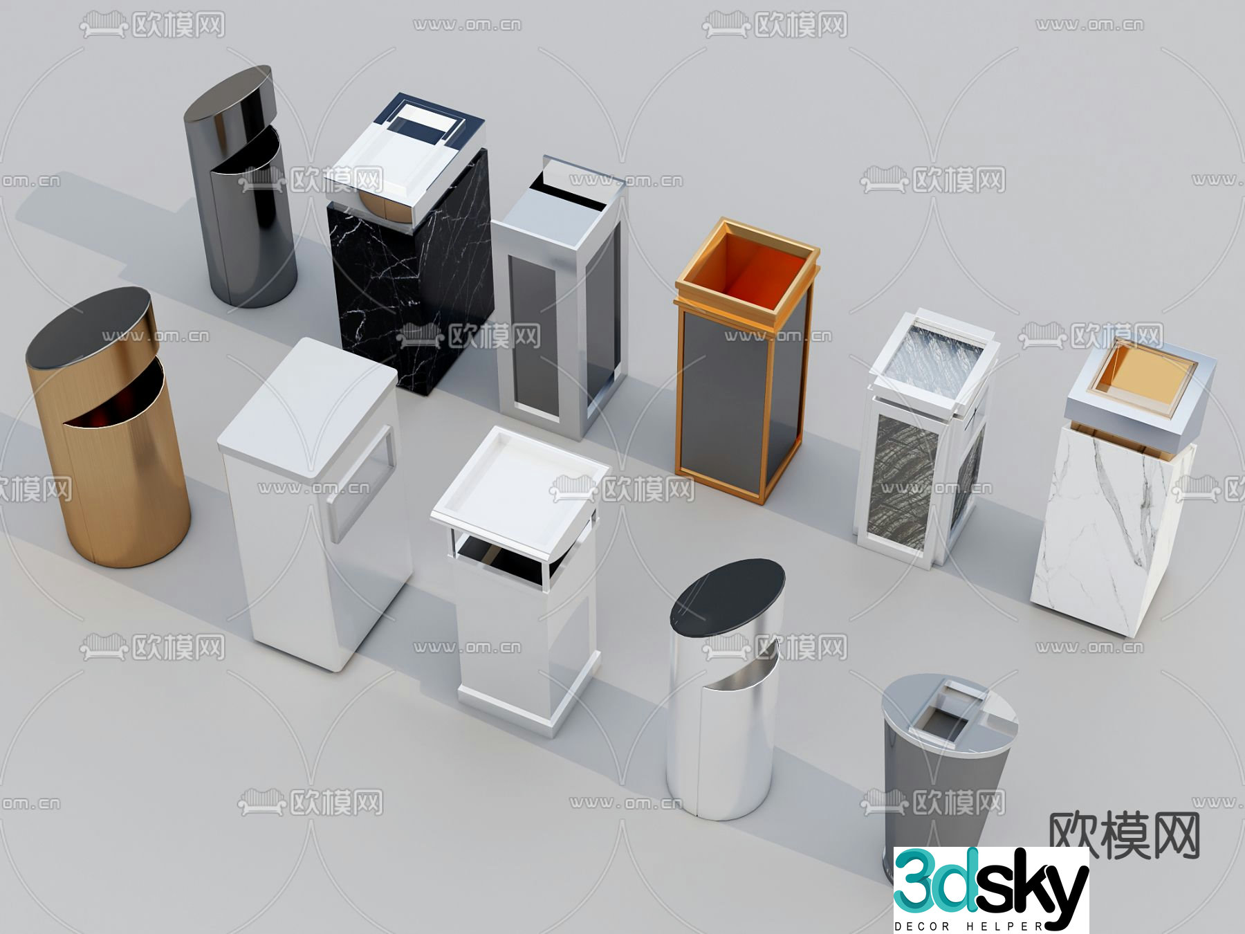 Trash can 3d model