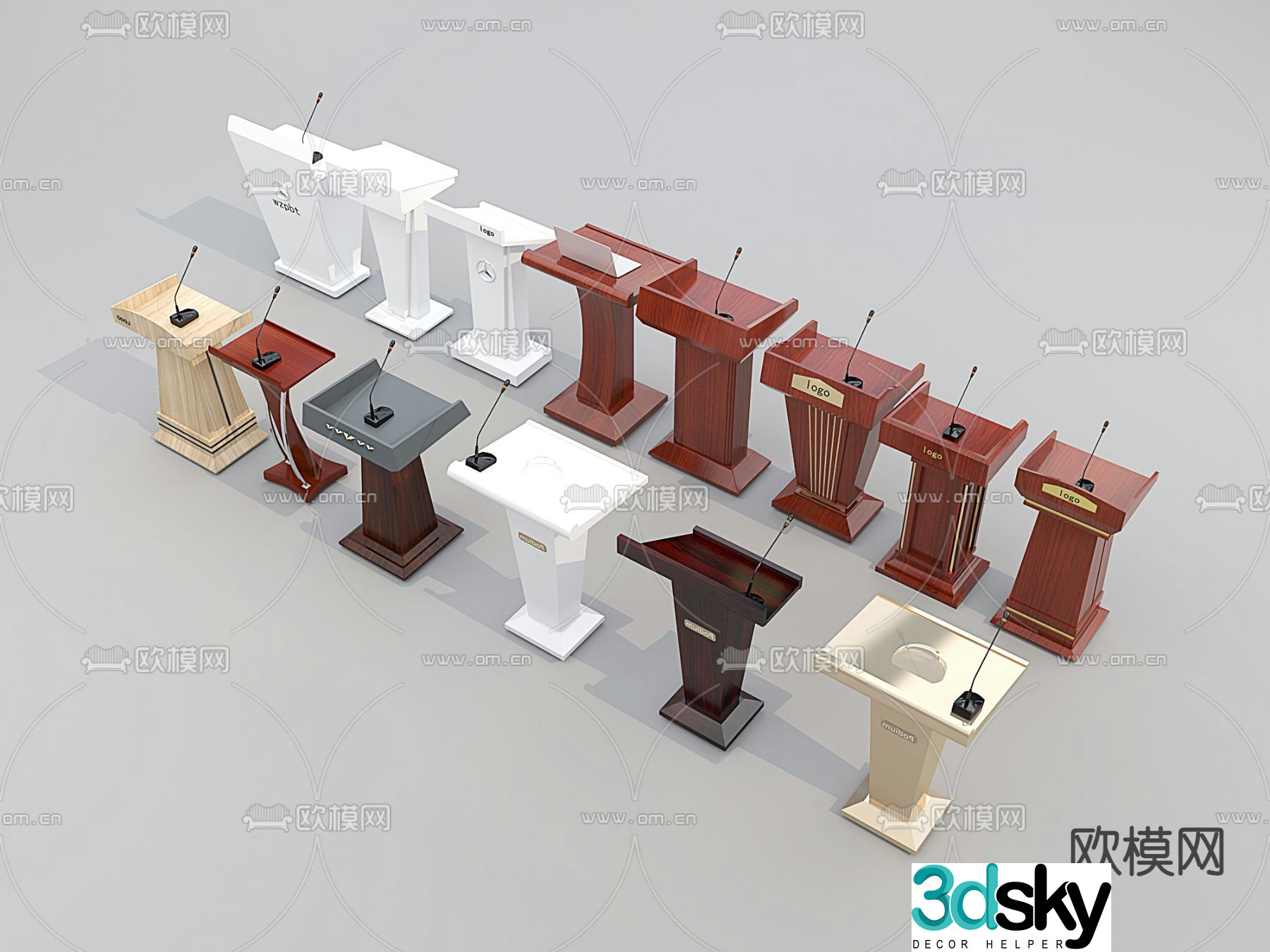 podium podium 3d model