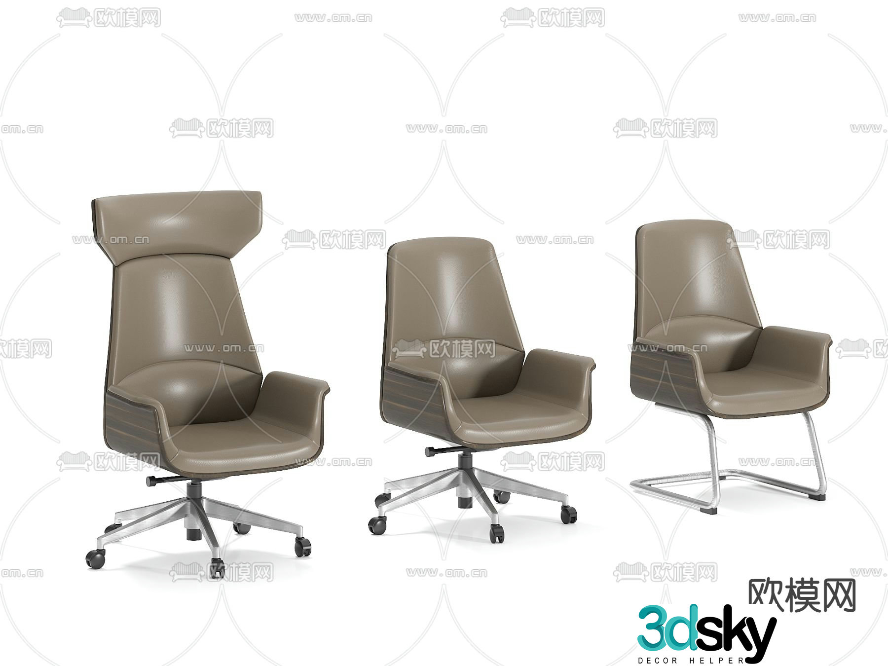 executive chair office chair boss chair front chair 3d model