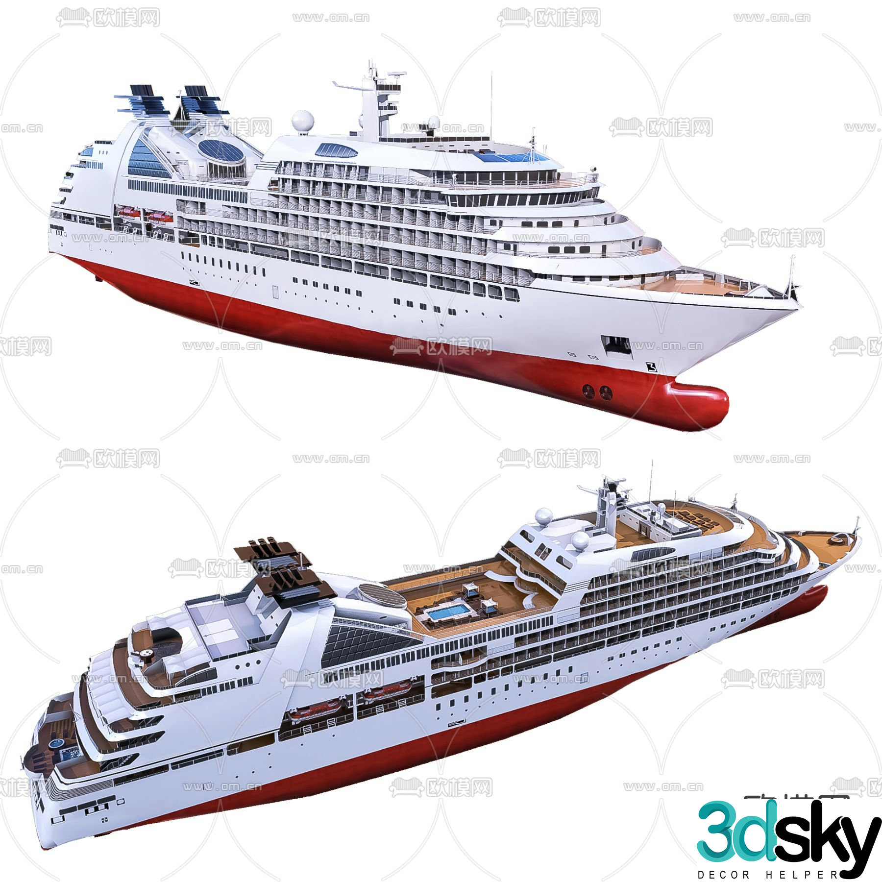 cruise ship 3d model