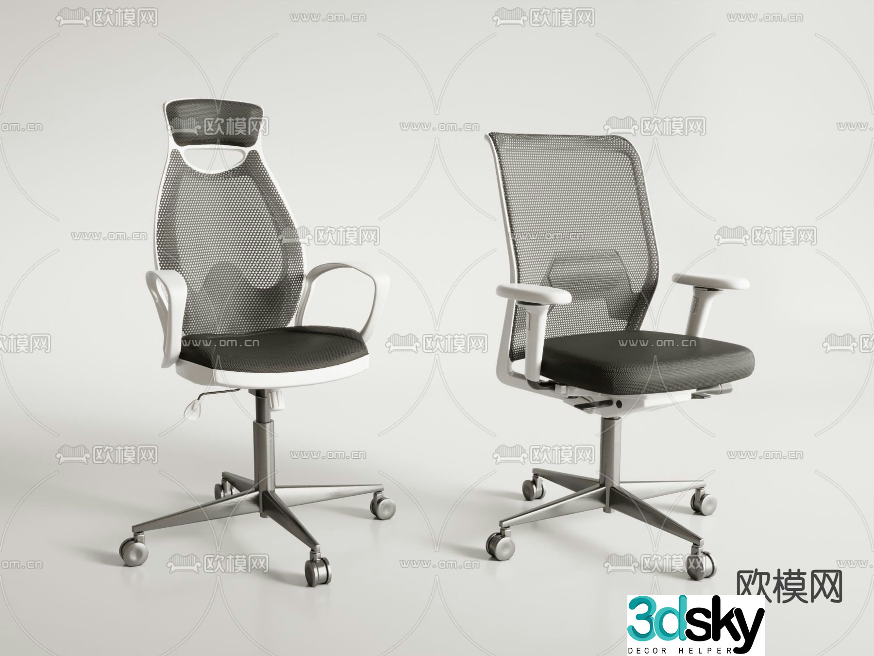 Staff chair office chair conference chair shift chair 3d model
