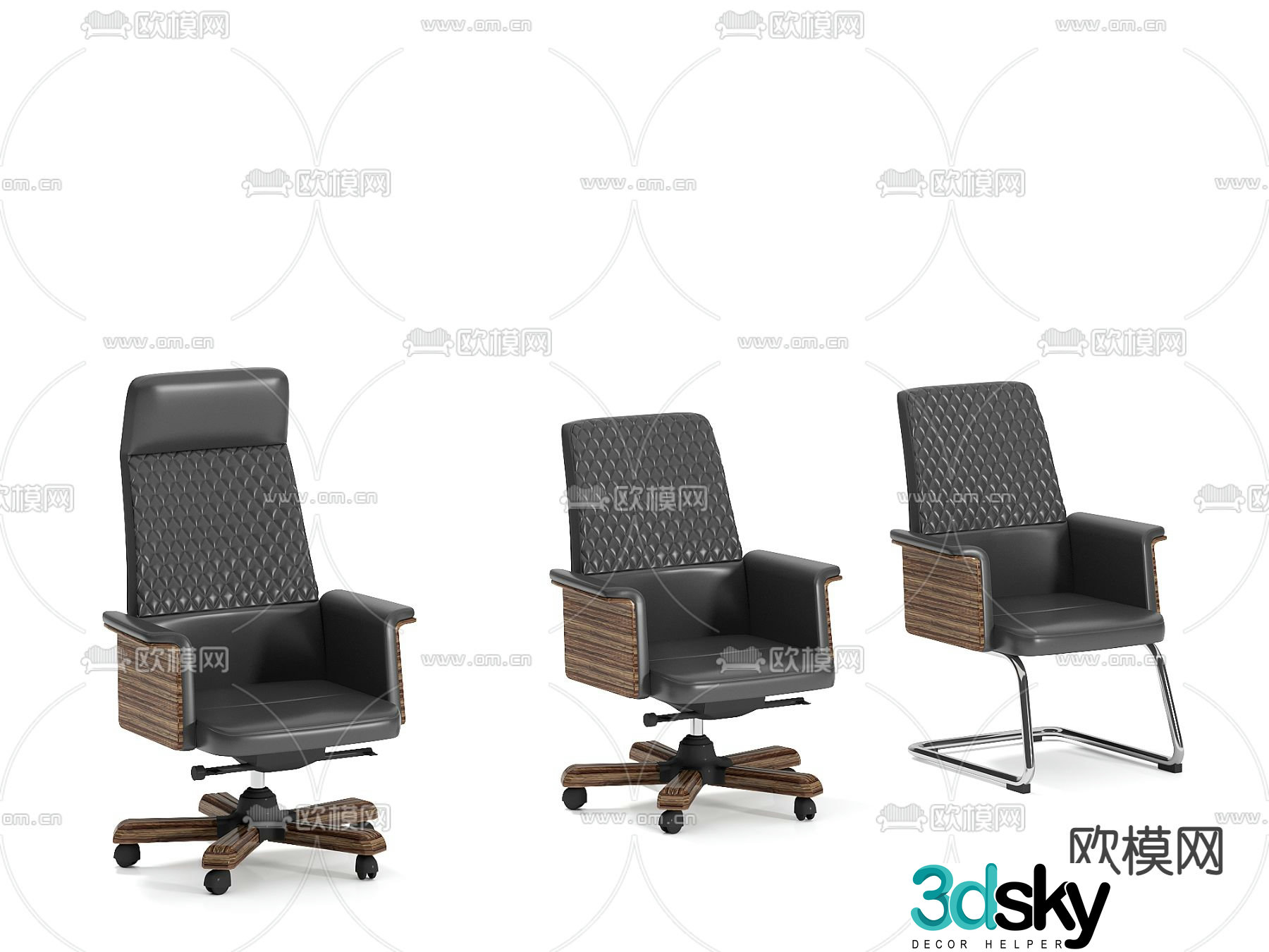 executive chair office chair boss chair front chair 3d model