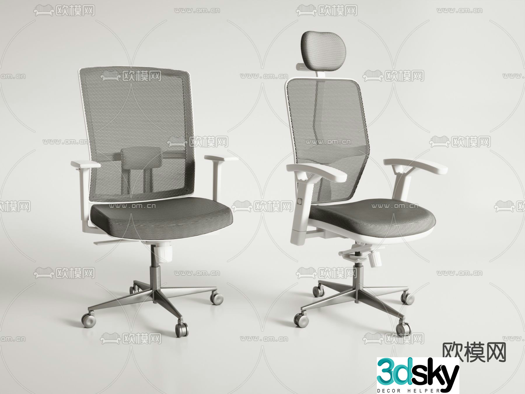 Staff chair office chair conference chair shift chair 3d model