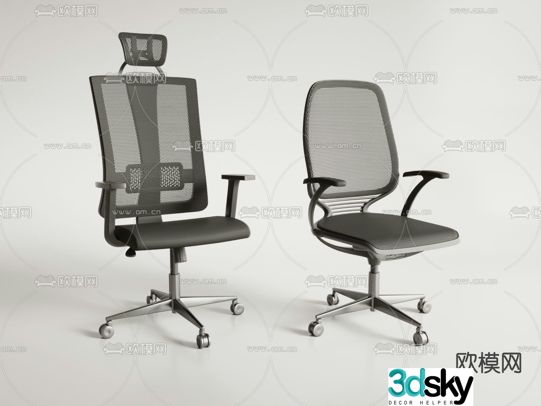 Staff chair office chair conference chair shift chair 3d model