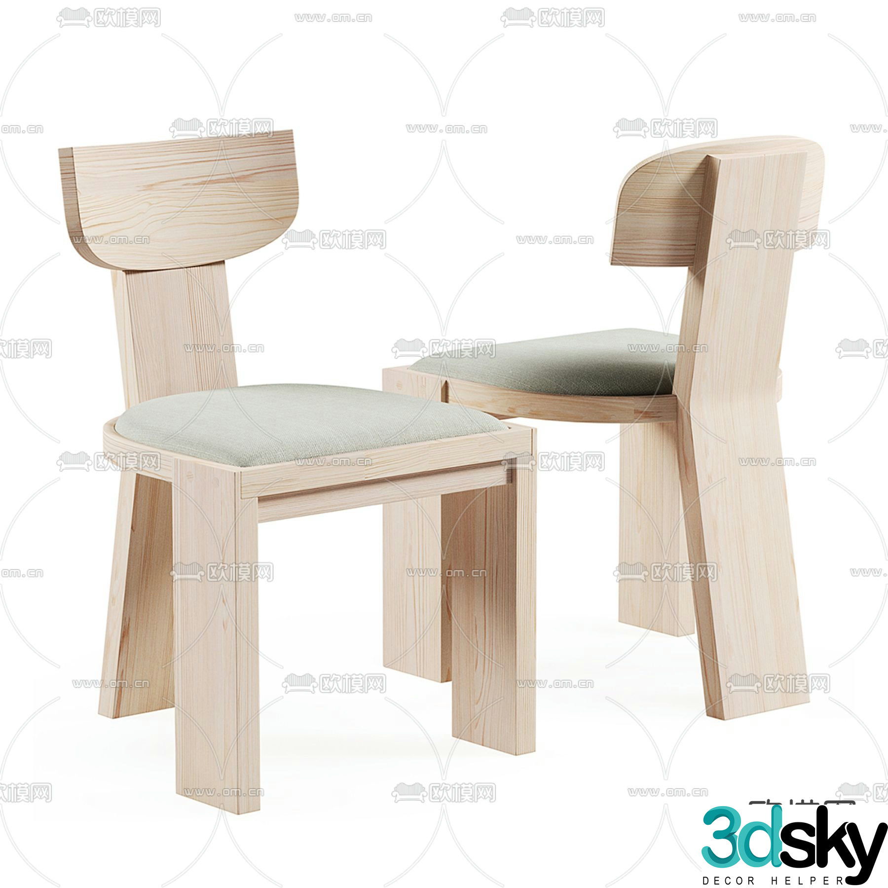 Nordic children’s chair 3d model