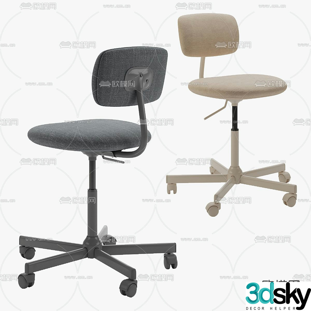 Office chair staff chair 3d model
