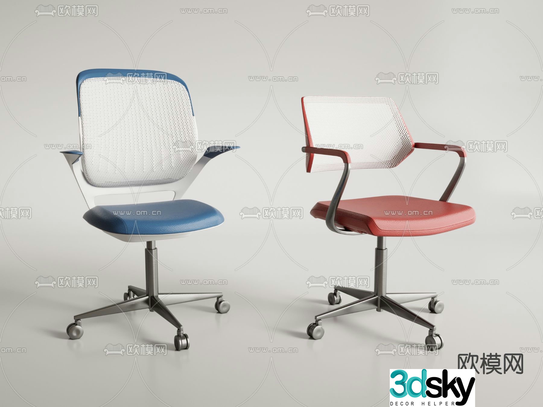 Office chair staff chair 3d model