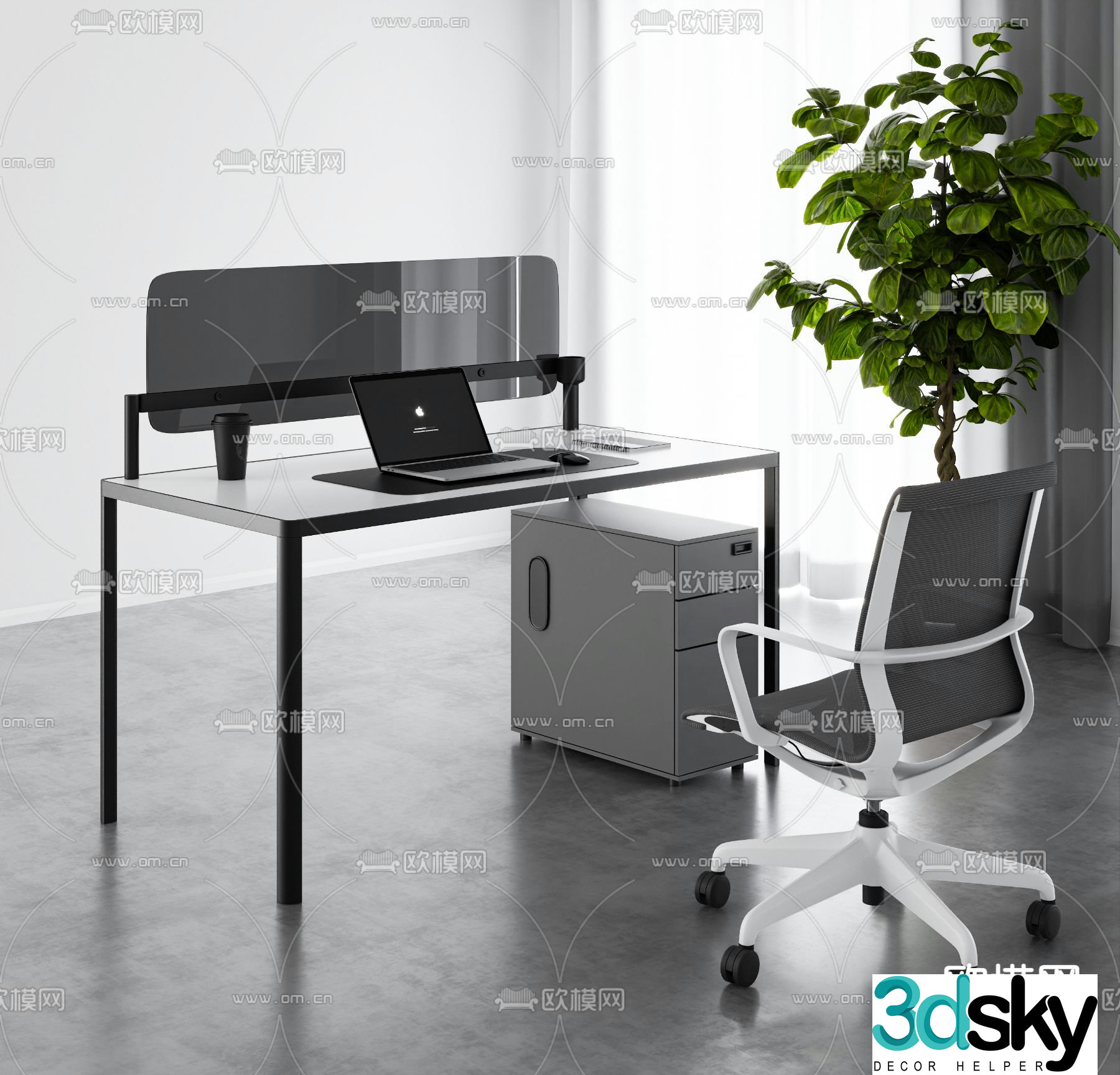 desk 3d model
