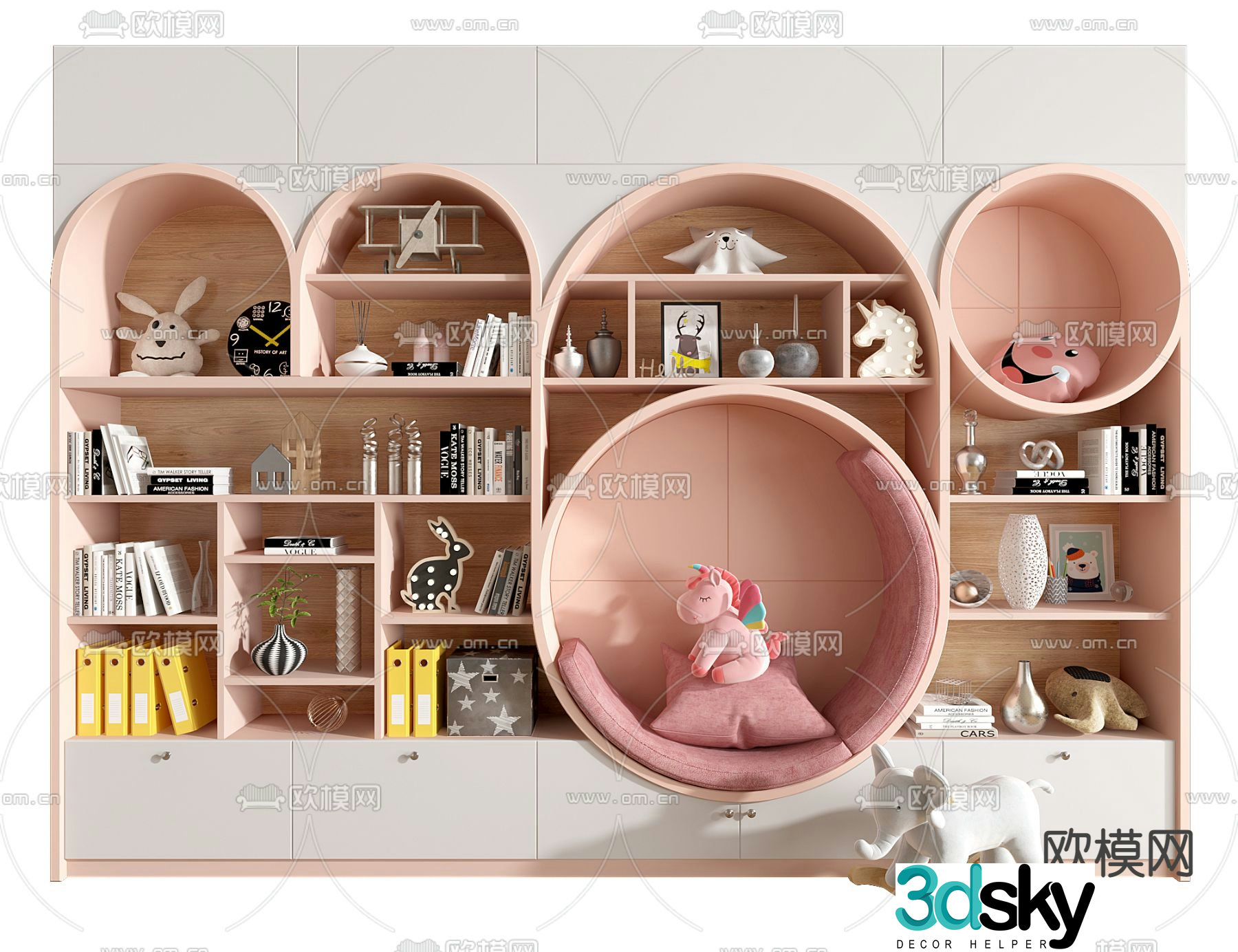 Children’s bookcase 3d model