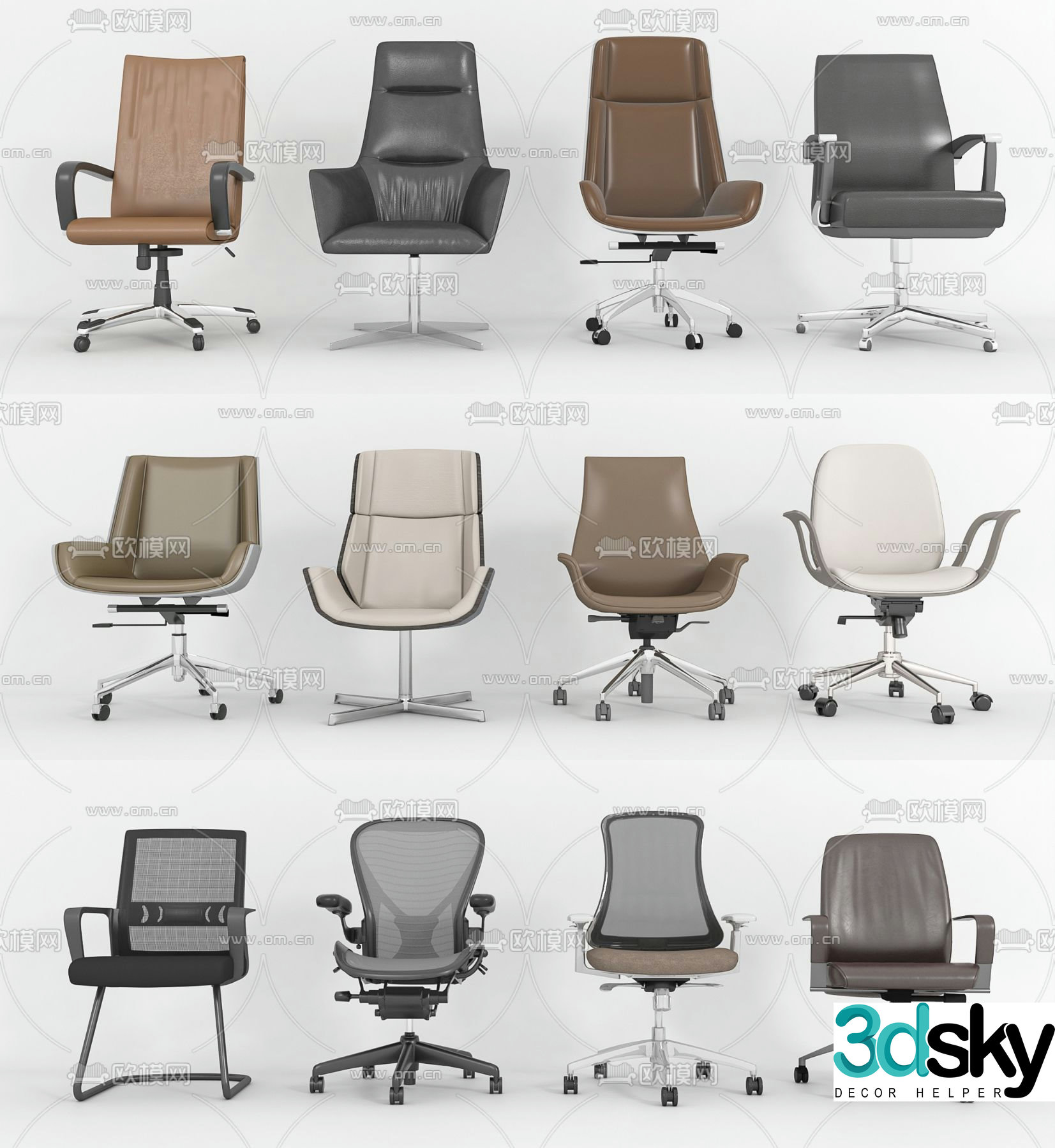 Boss chair office chair conference chair shift chair 3d model