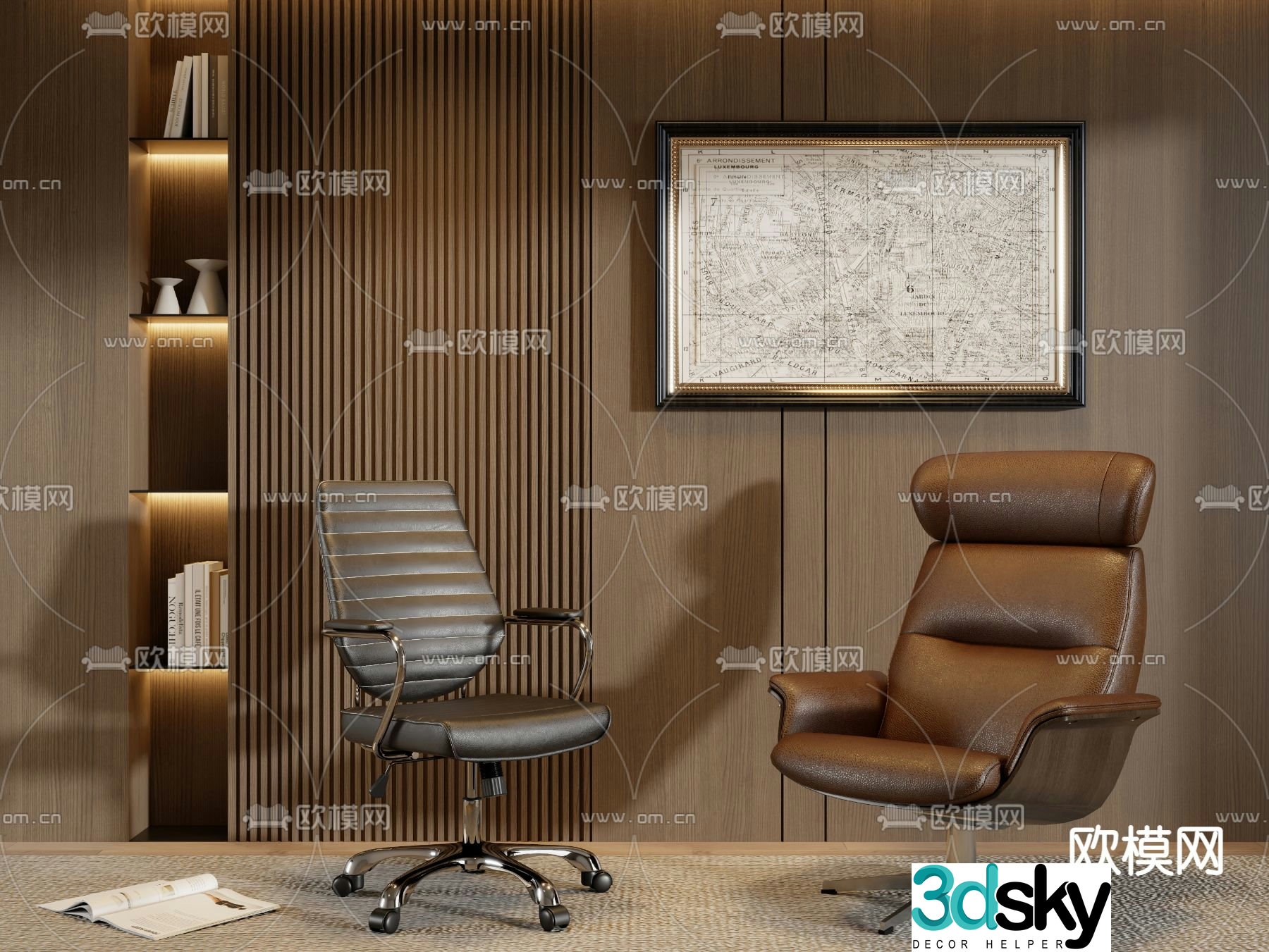 Office chair executive chair boss chair 3d model