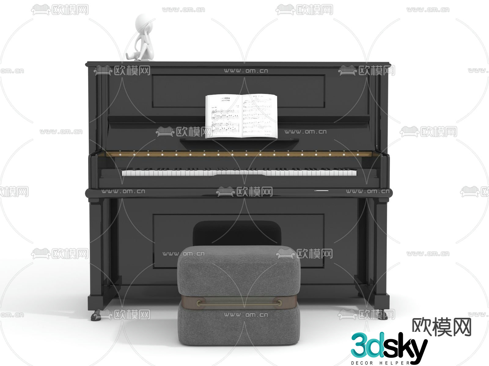 piano 3d model