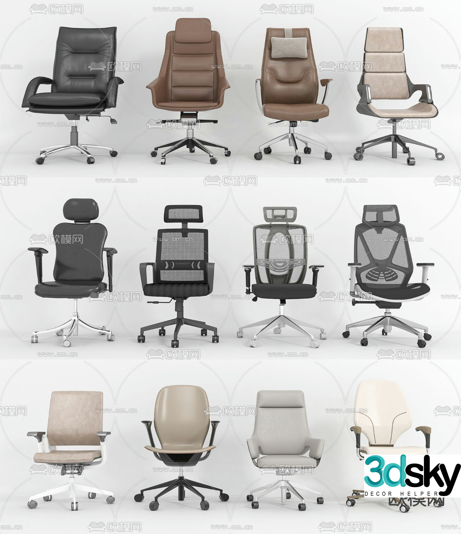 Boss chair office chair conference chair shift chair 3d model
