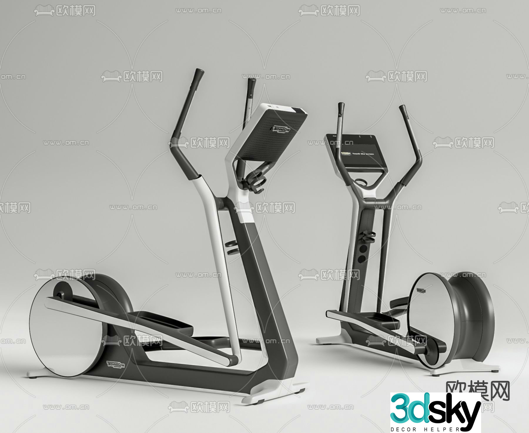 Fitness equipment spinning 3d model