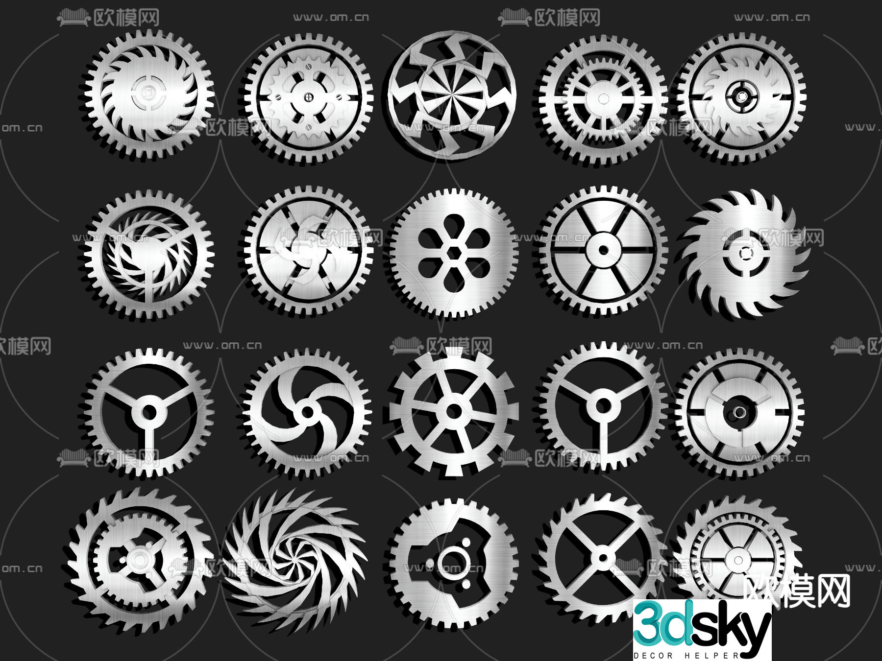 gear parts 3d model