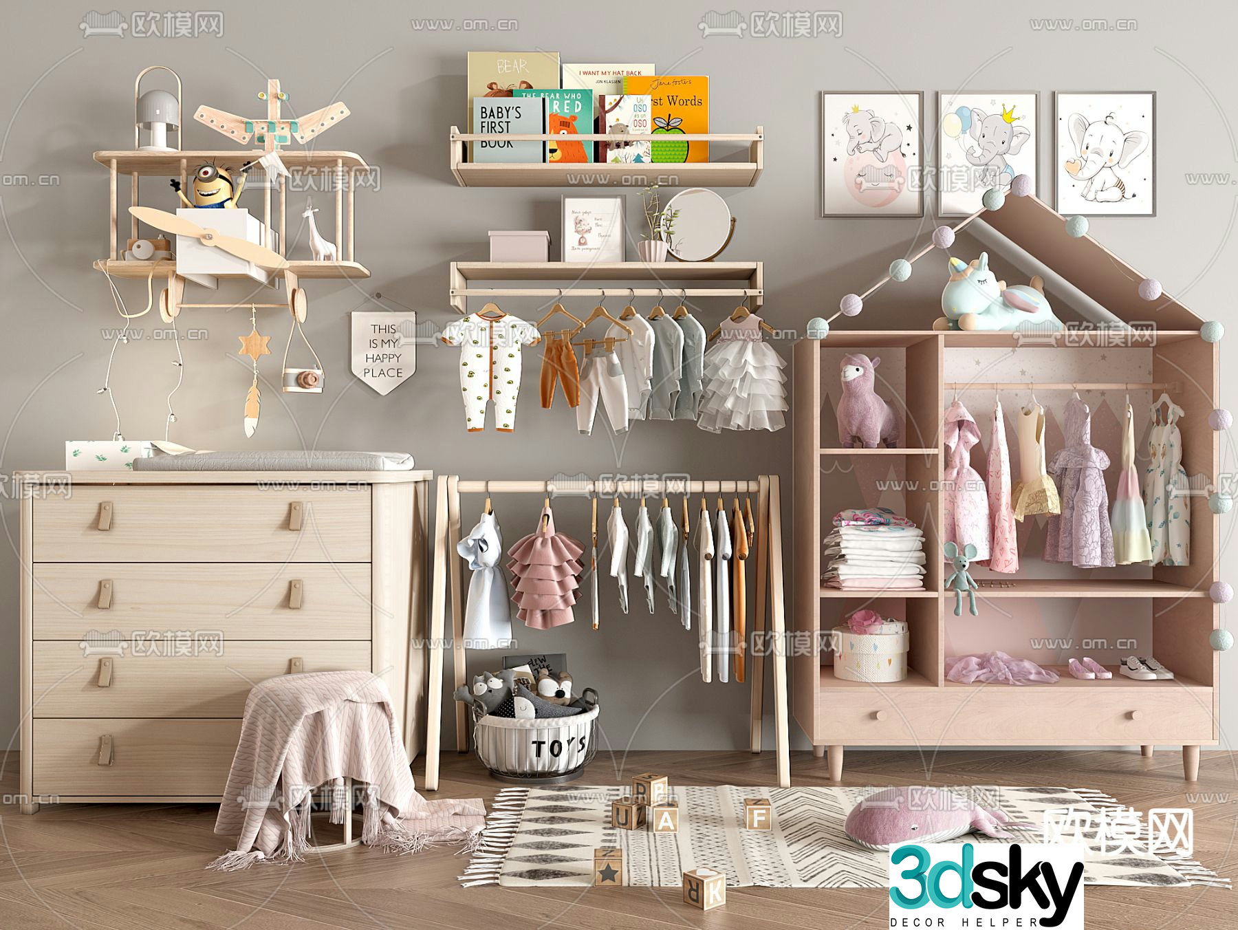 Children’s wardrobe 3d model