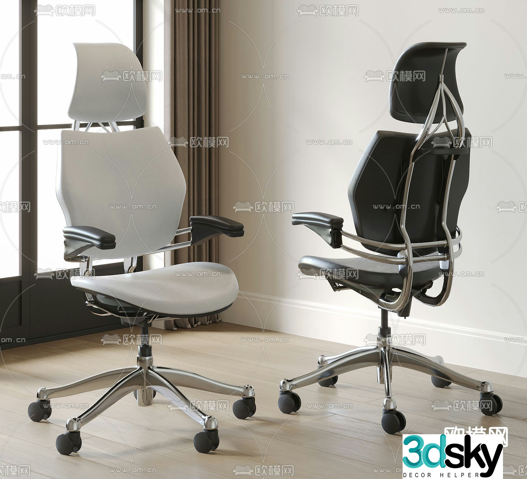Office chair staff chair executive chair 3d model