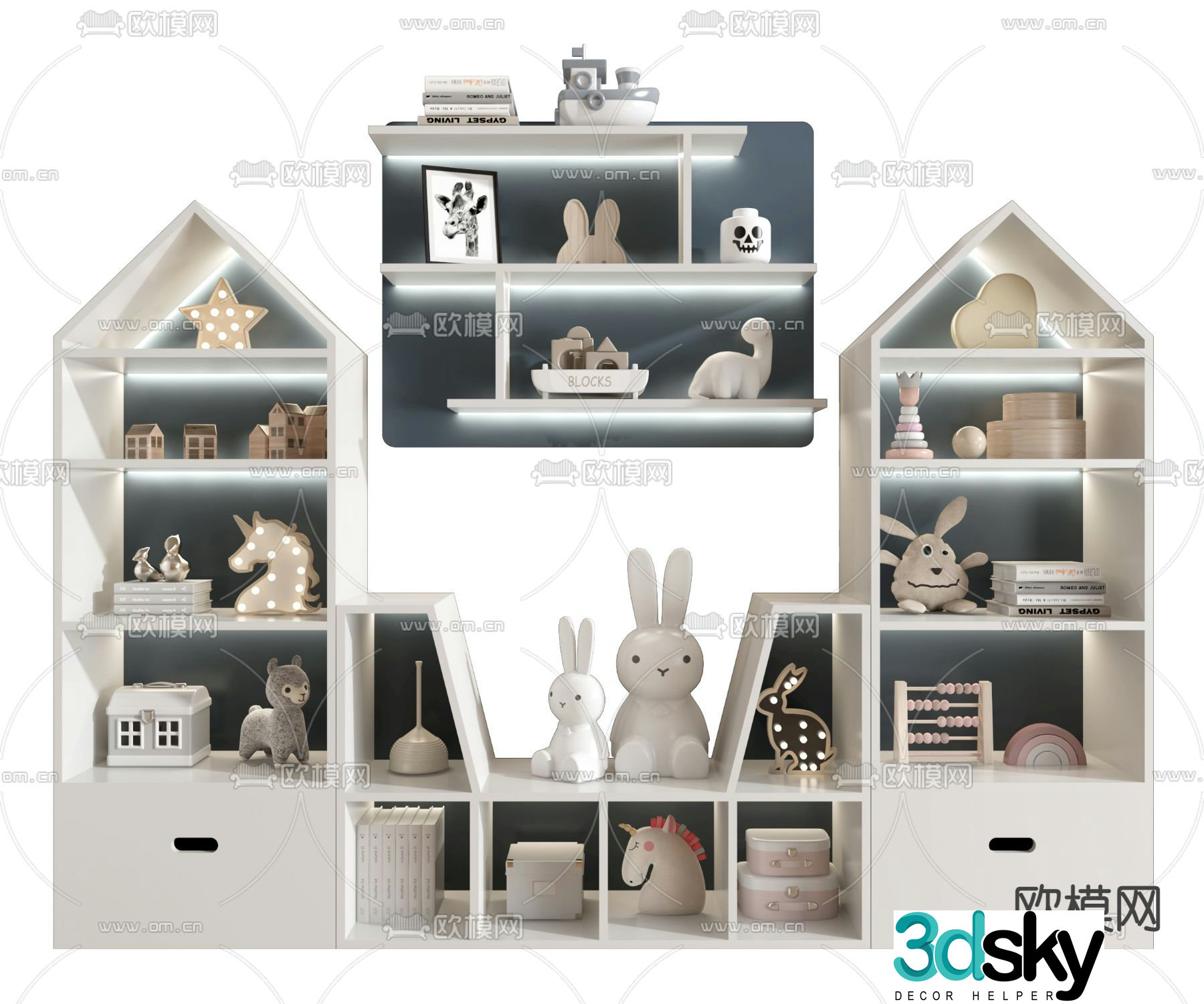 Children’s cabinet toy cabinet 3d model