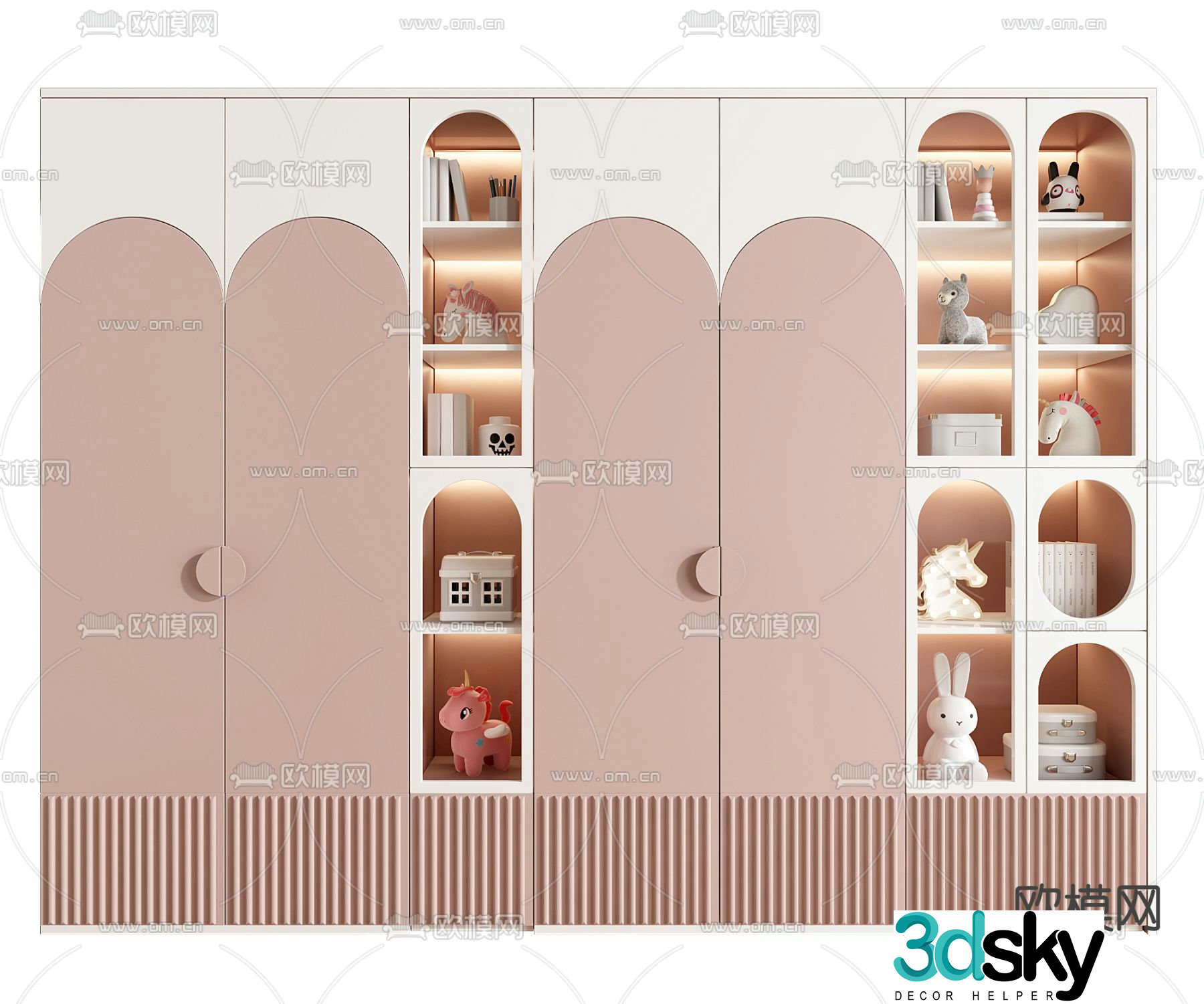 Children’s wardrobe storage cabinet 3d model