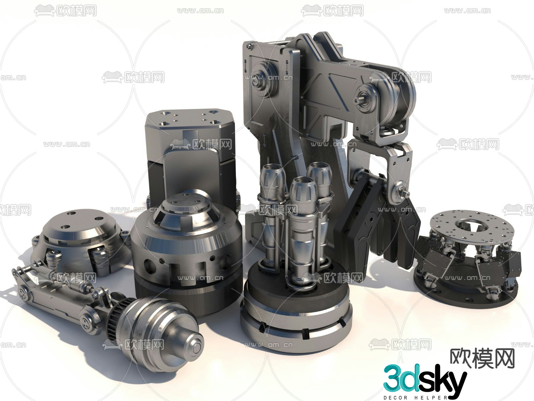 Intelligent robot hand parts 3d model