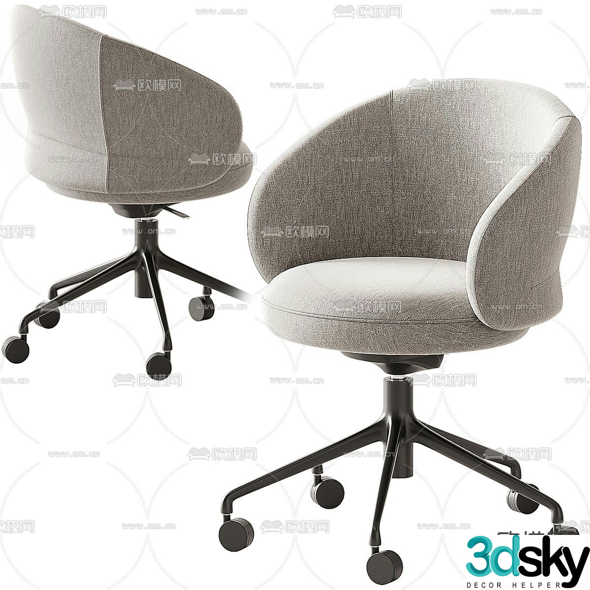 Staff chair office chair conference chair 3d model