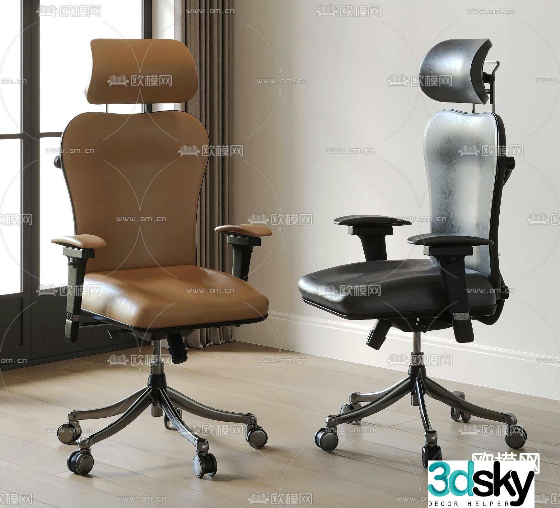 Office chair staff chair executive chair 3d model
