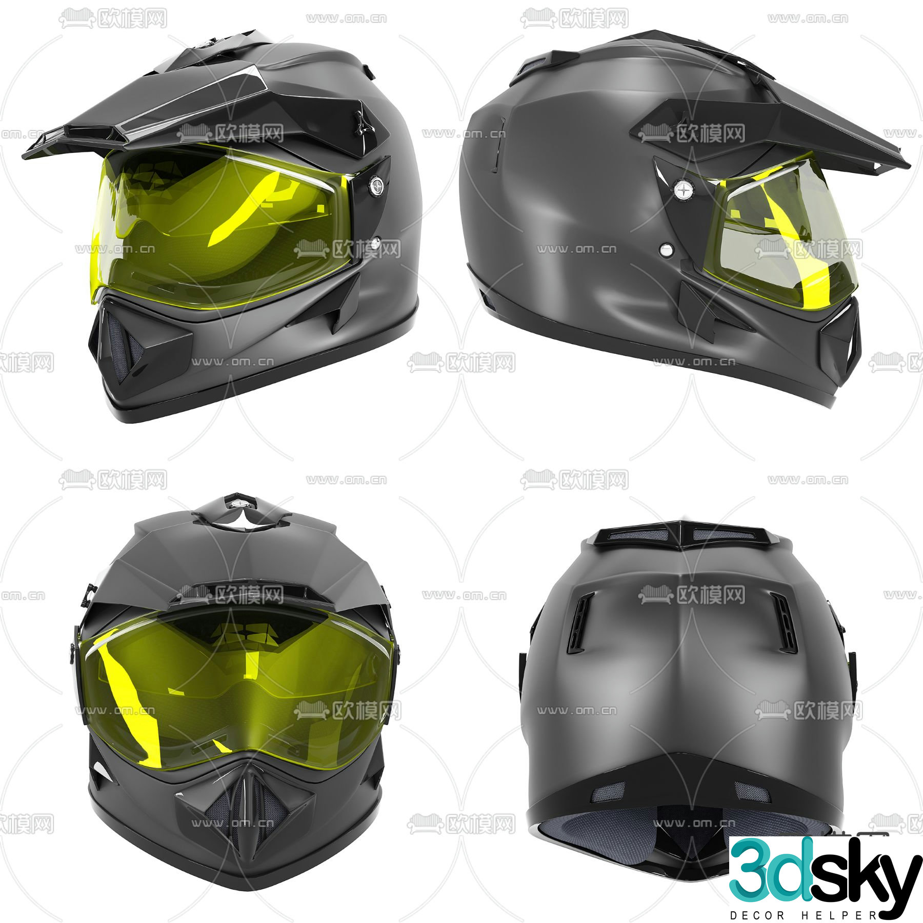 Helmet motorcycle helmet 3d model