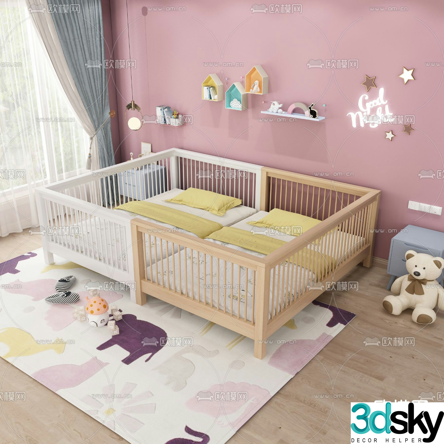 crib children’s bed 3d model