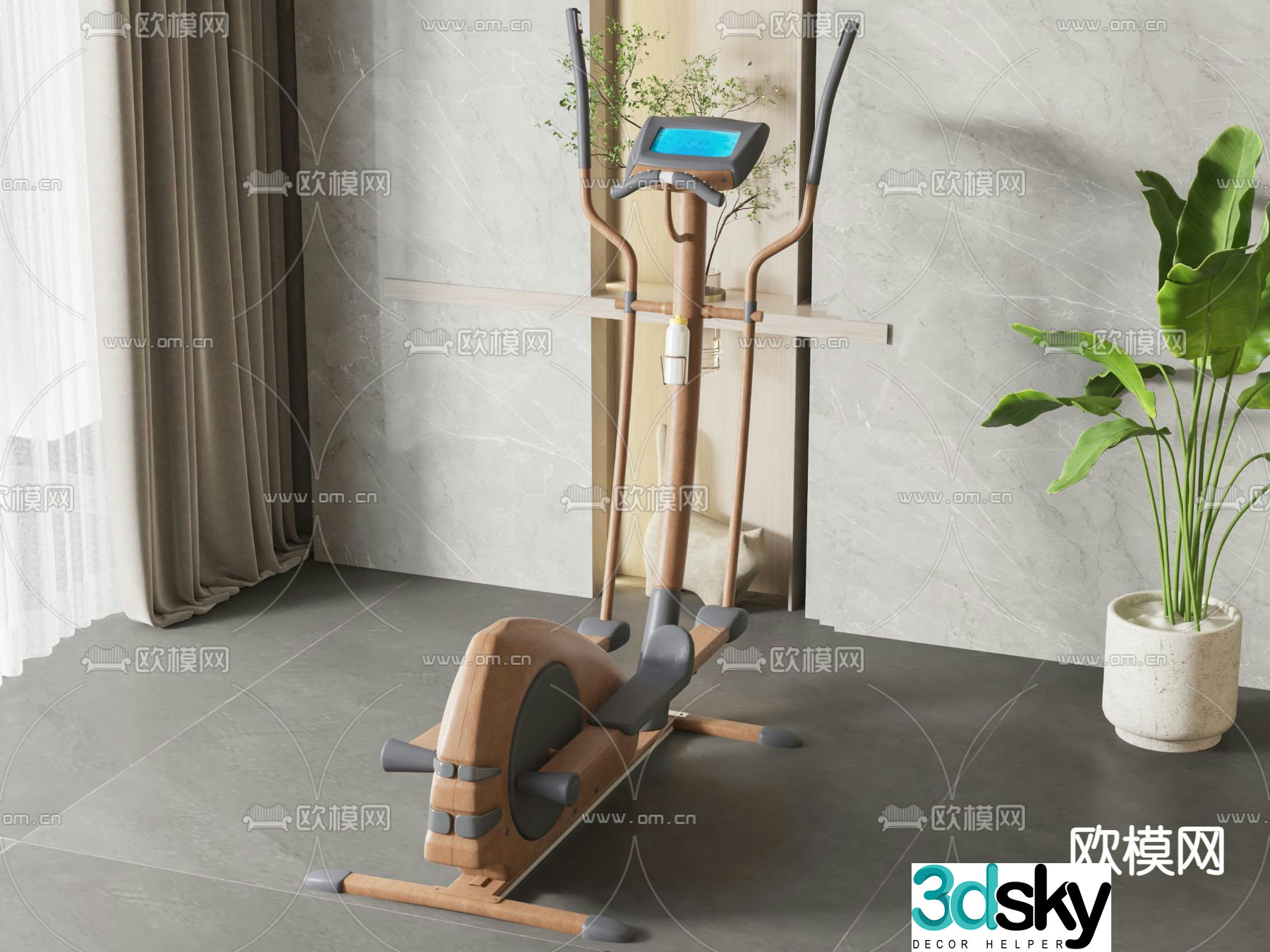 Exercise bike 3d model
