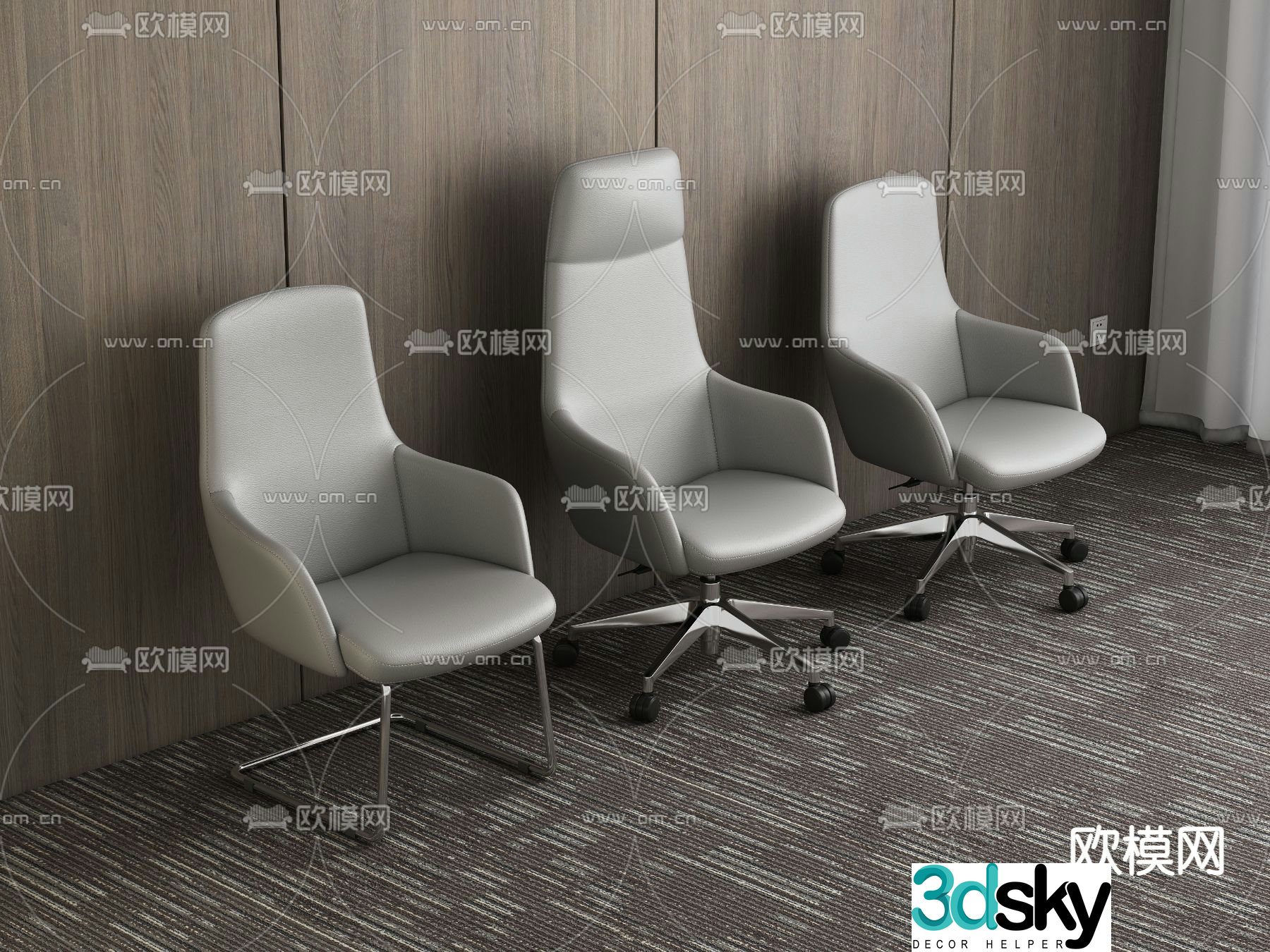 Modern office chair 3d model
