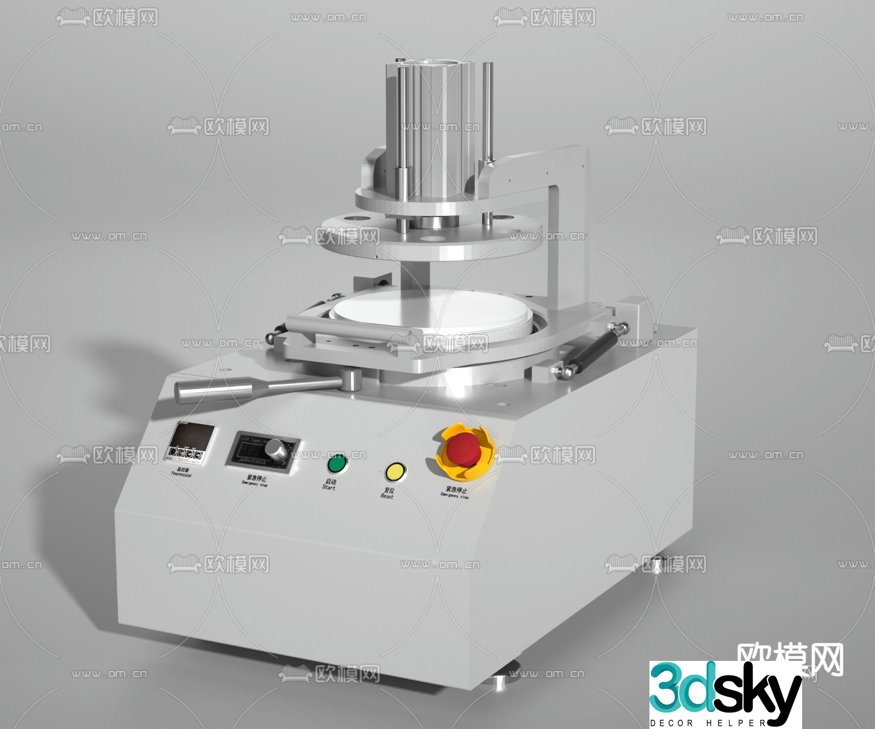 Manual film expander industrial equipment 3d model
