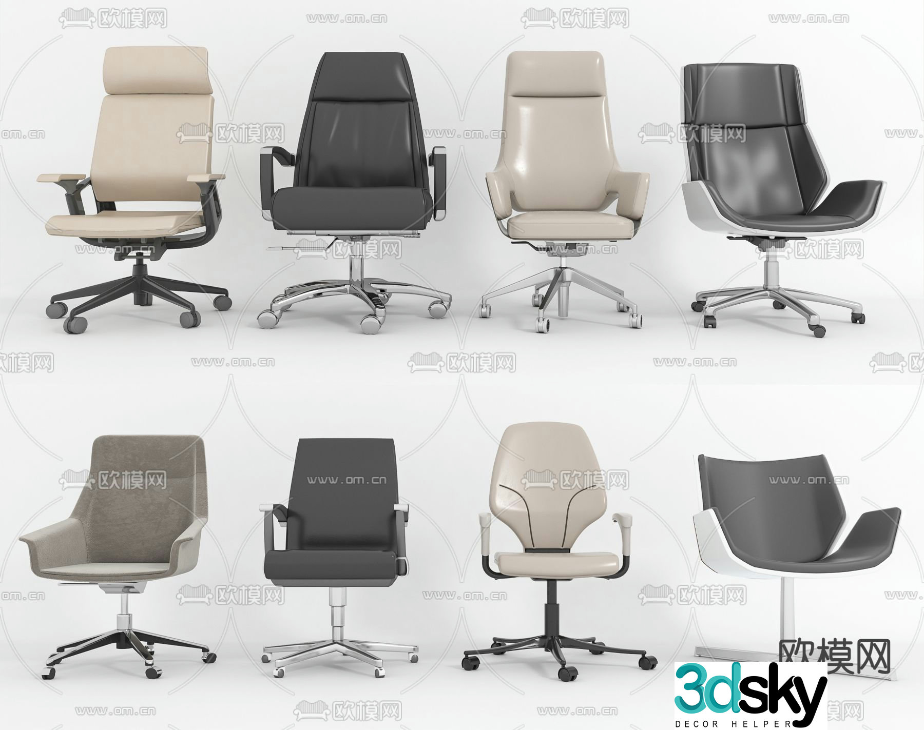 Office chair staff chair 3d model