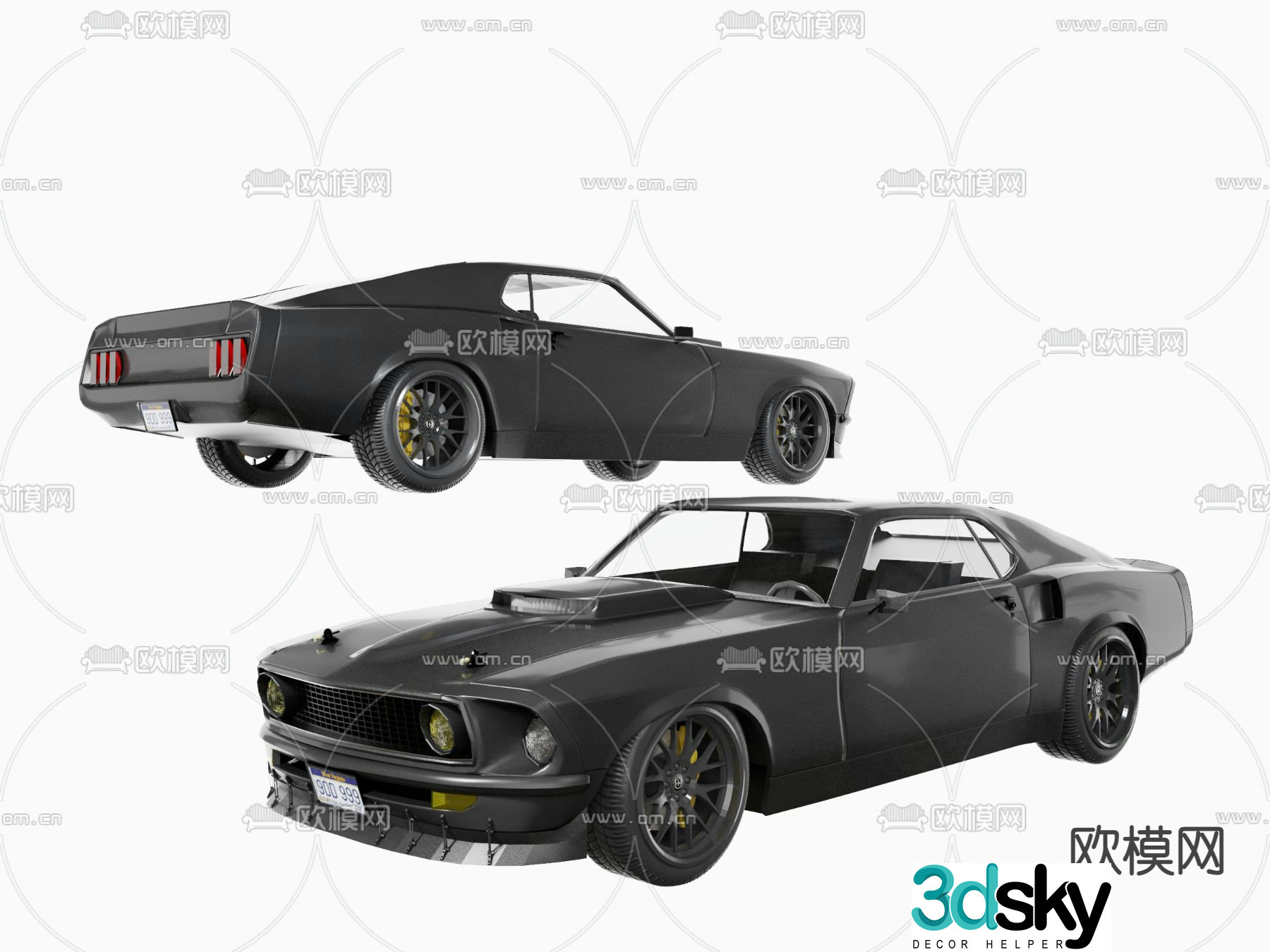 doug challenger car 3d model