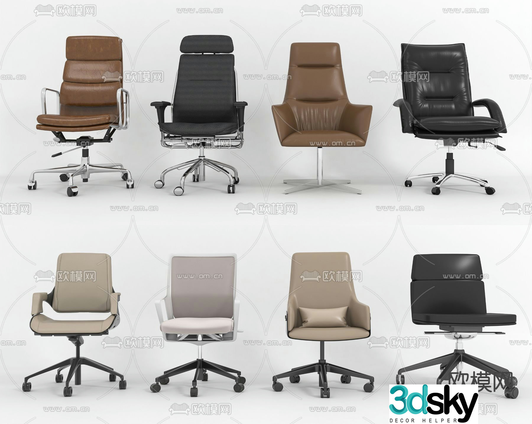 Office chair executive chair staff chair boss chair 3d model