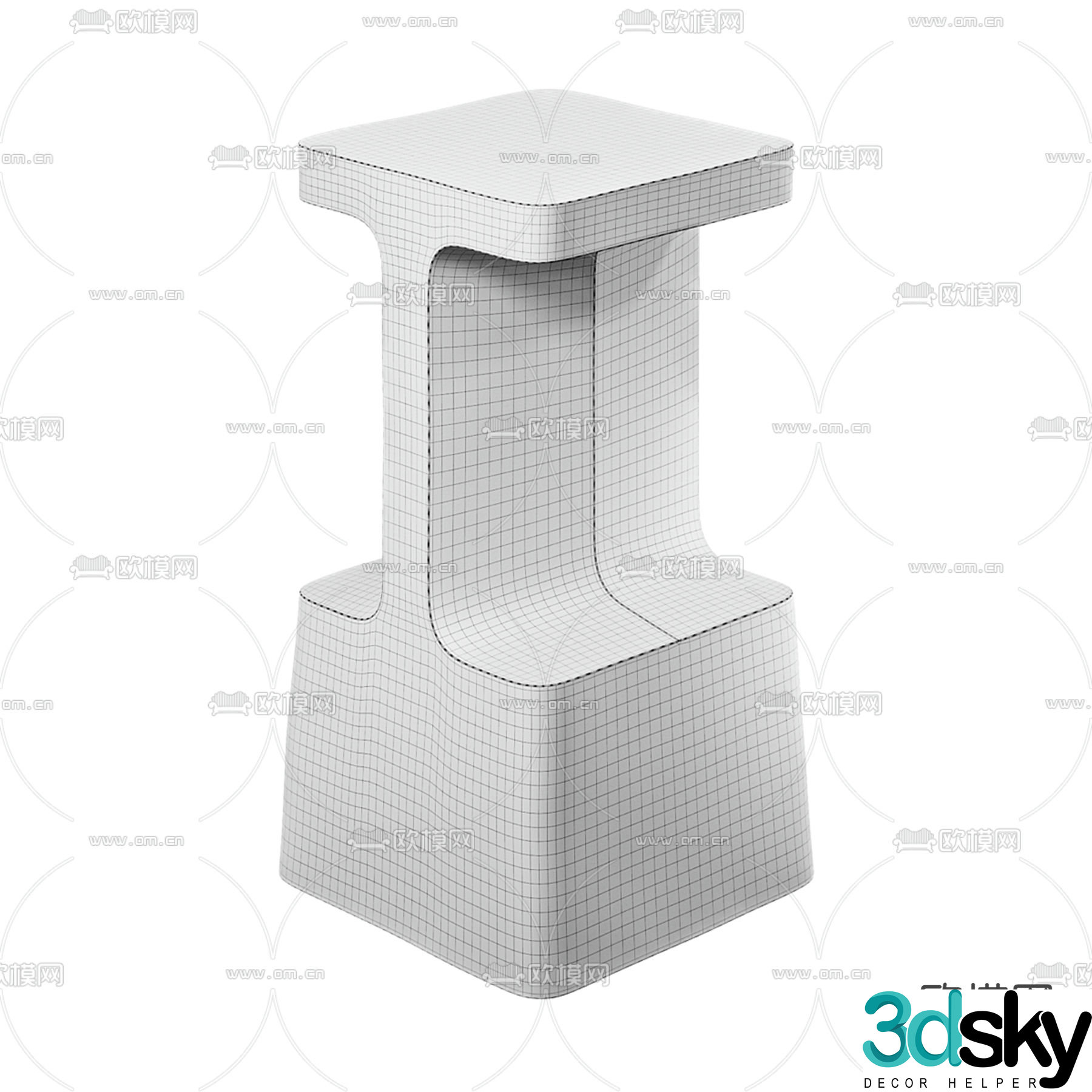 Children’s table and chair 3d model