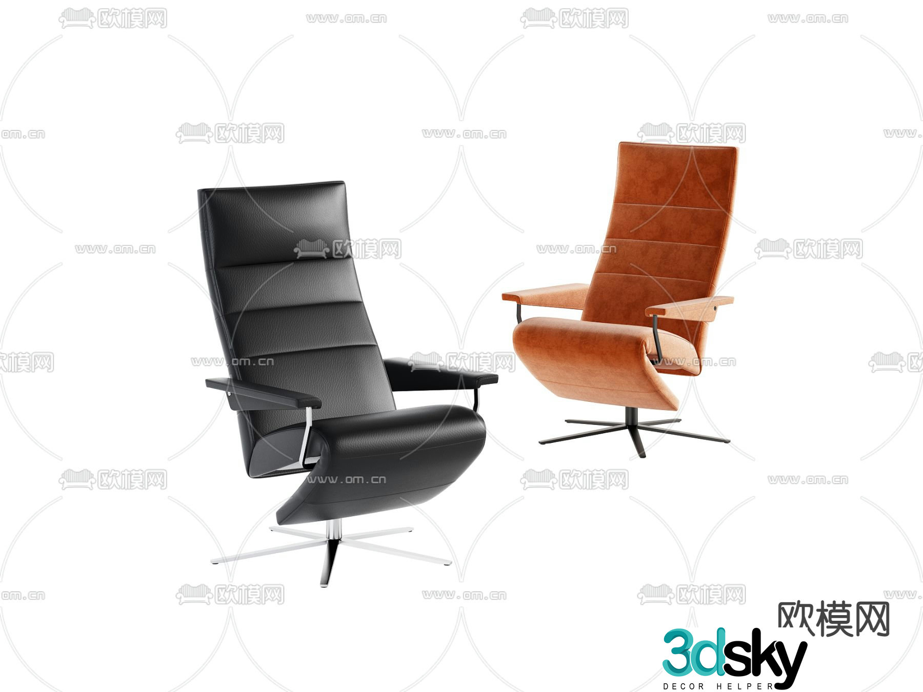 Office lounge chair 3d model