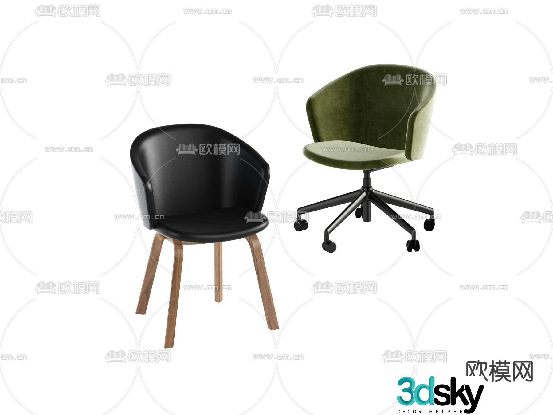 Office chair staff chair conference chair 3d model