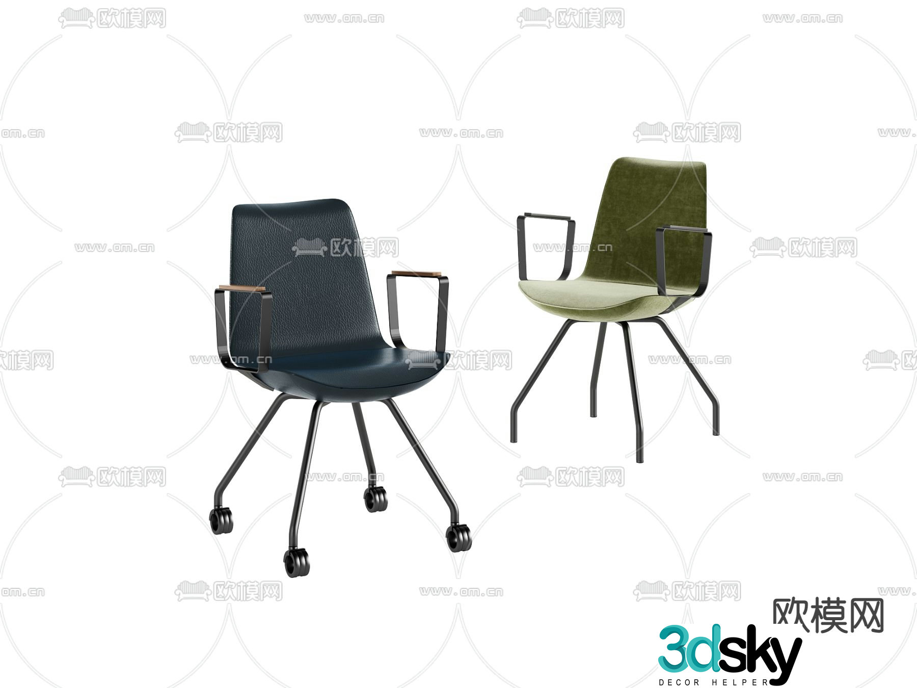 Office chair Staff chair Meeting chair 3d model