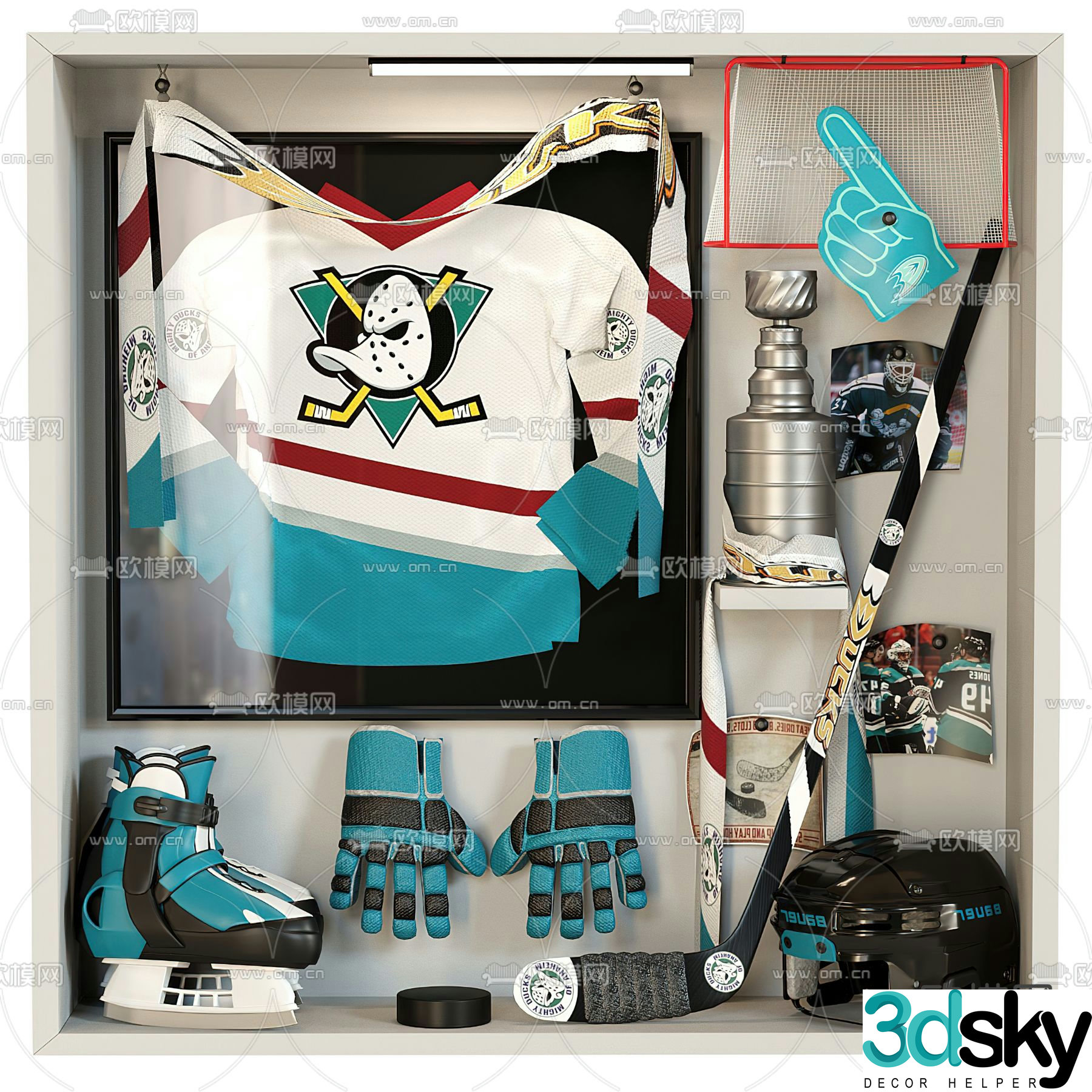 Hockey sports suit 3d model