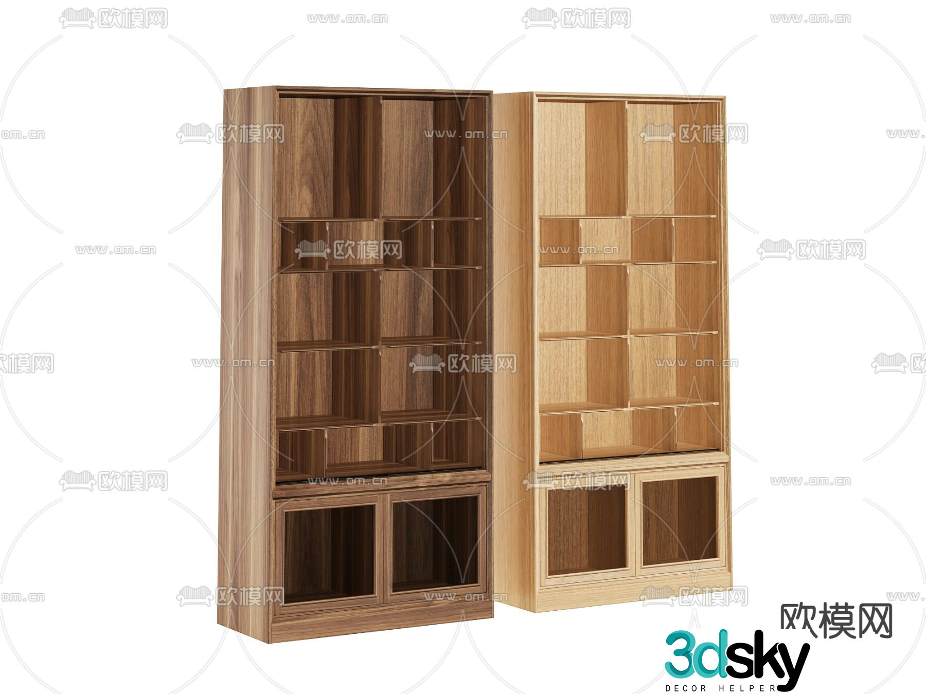 Decorative cabinet shelf 3D model