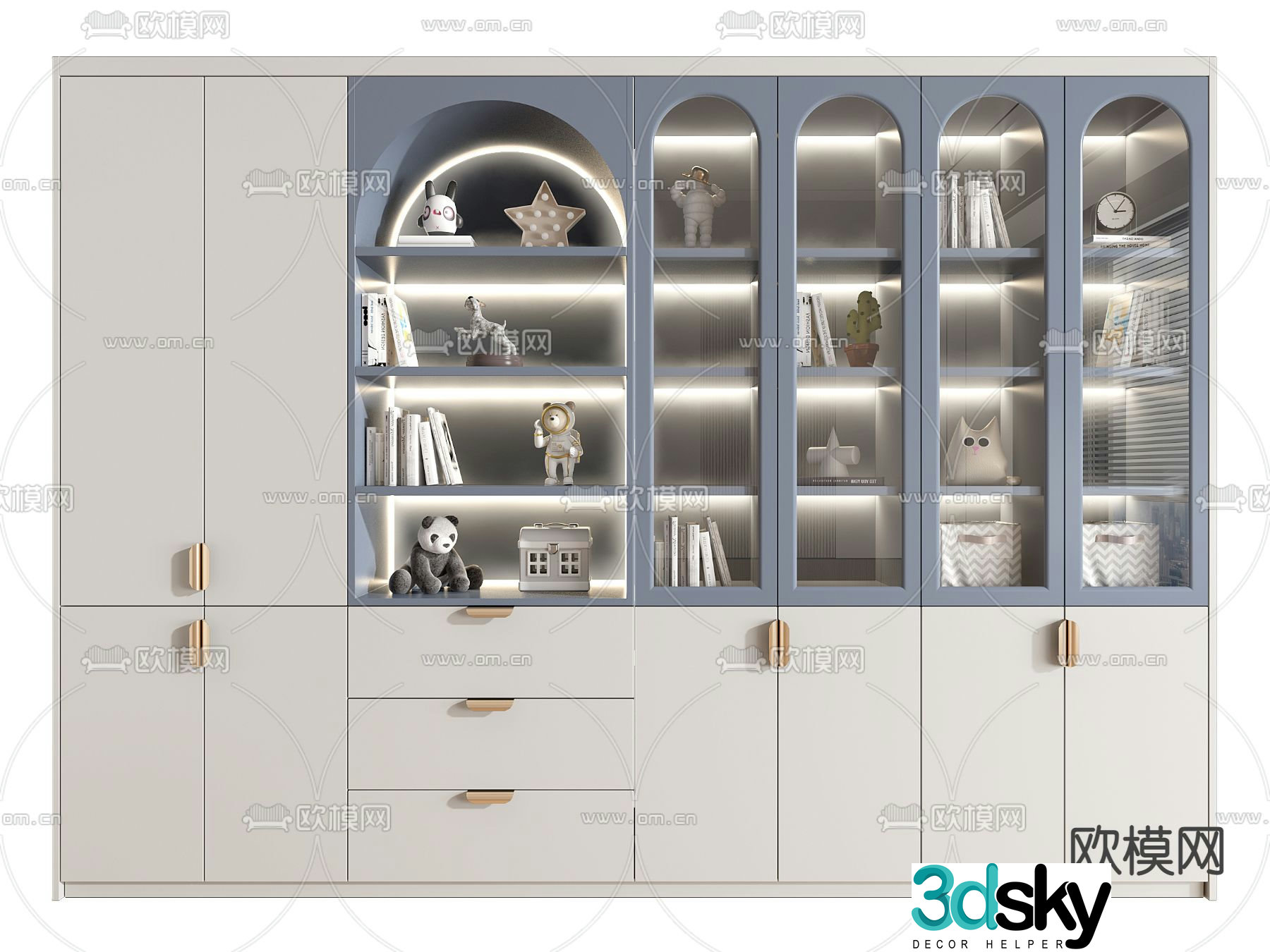 Children’s bookcase 3d model
