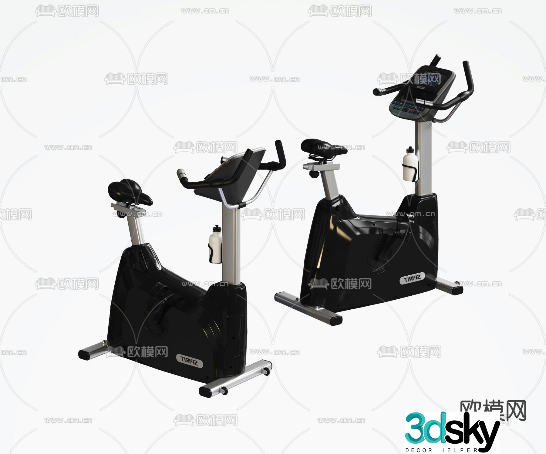 Pedal bike, spinning bike, fitness equipment 3d model