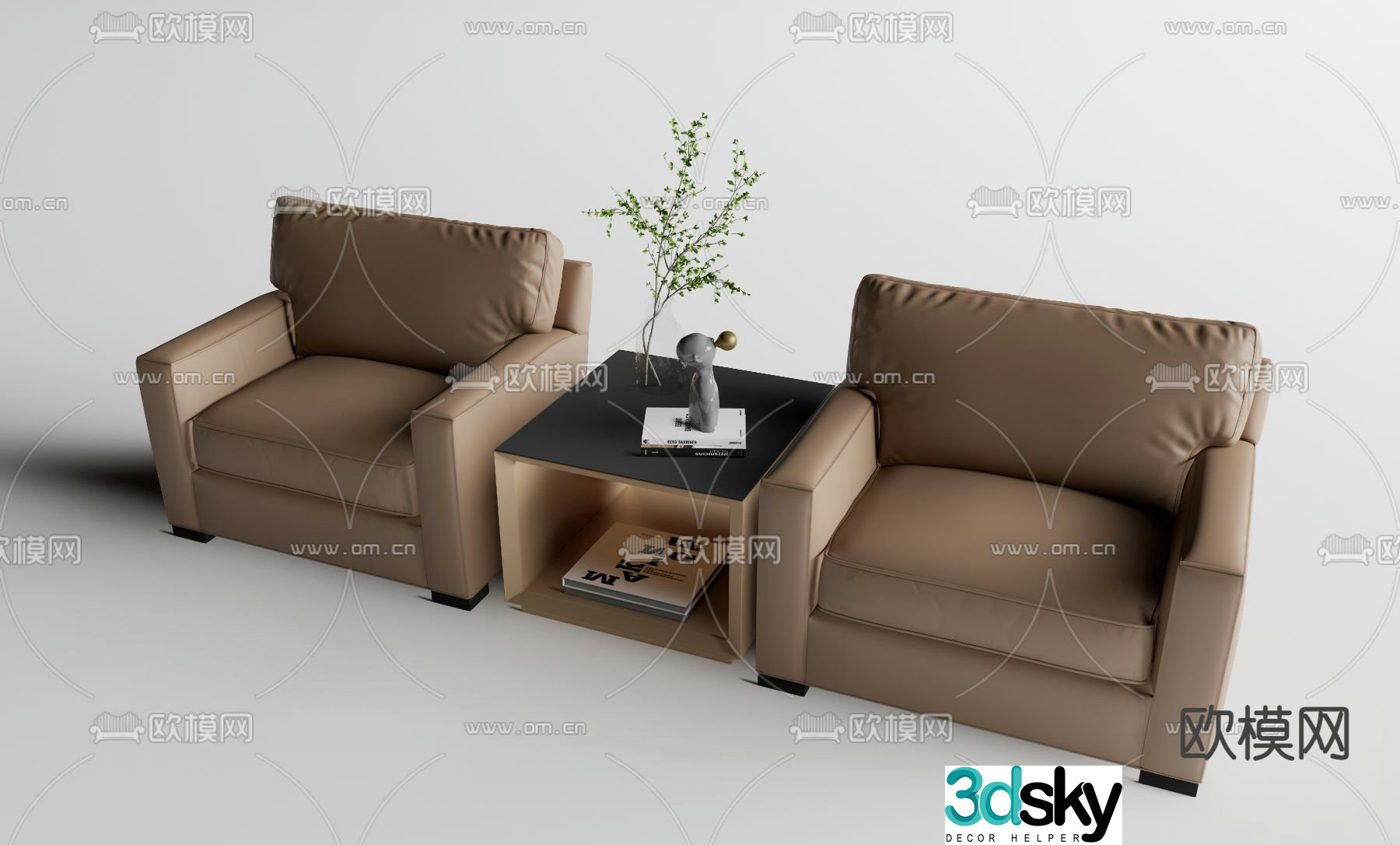 Office sofa reception sofa 3d model